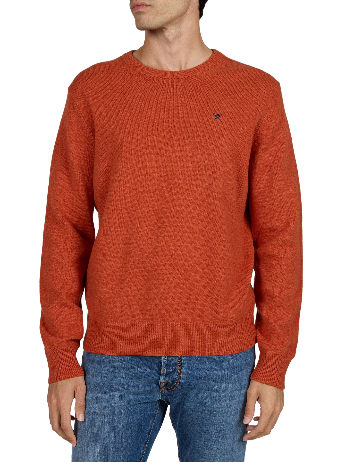 Straight wool jumper | Orange HACKETT Men