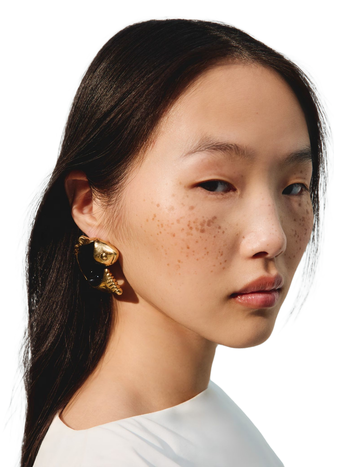 Les boucles d'oreilles Poisson JACQUEMUS Schwarz