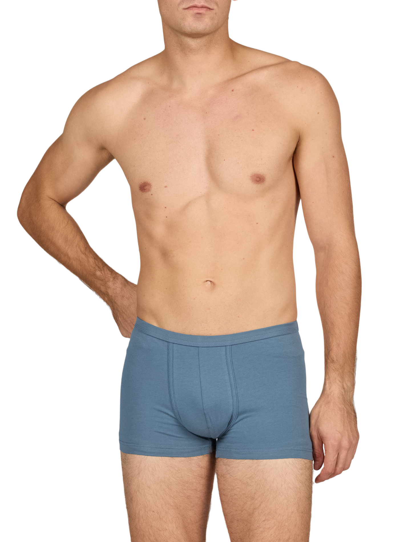 Plain straight-cut boxer shorts AU PRINTEMPS PARIS Blue