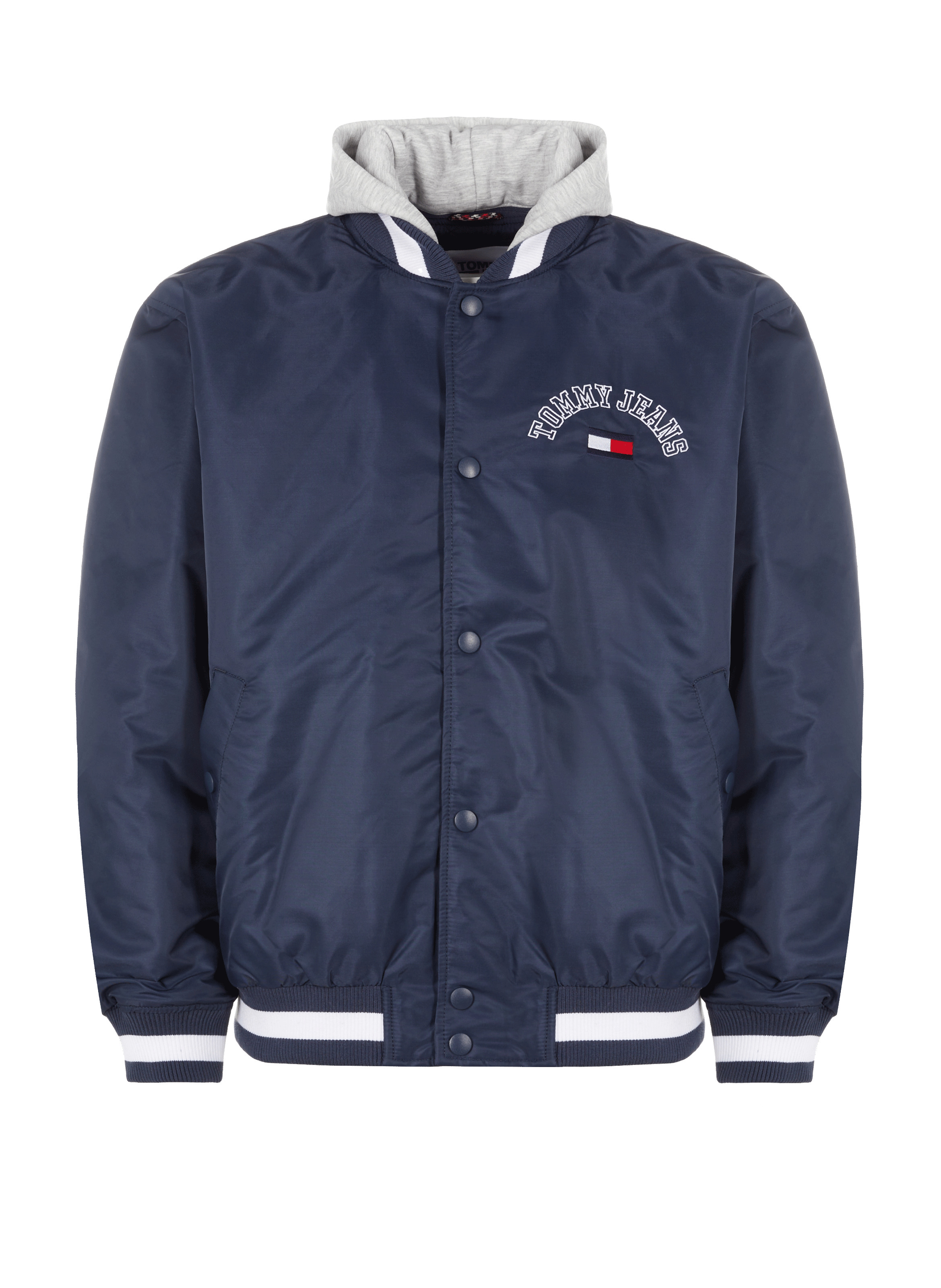 Bomber à capuche en polyamide recyclée mélangé