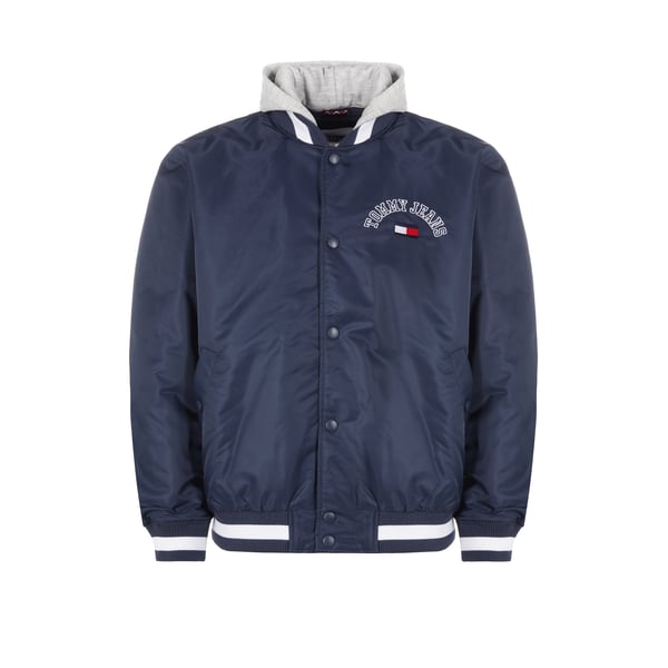 Bomber à capuche en polyamide recyclée mélangé