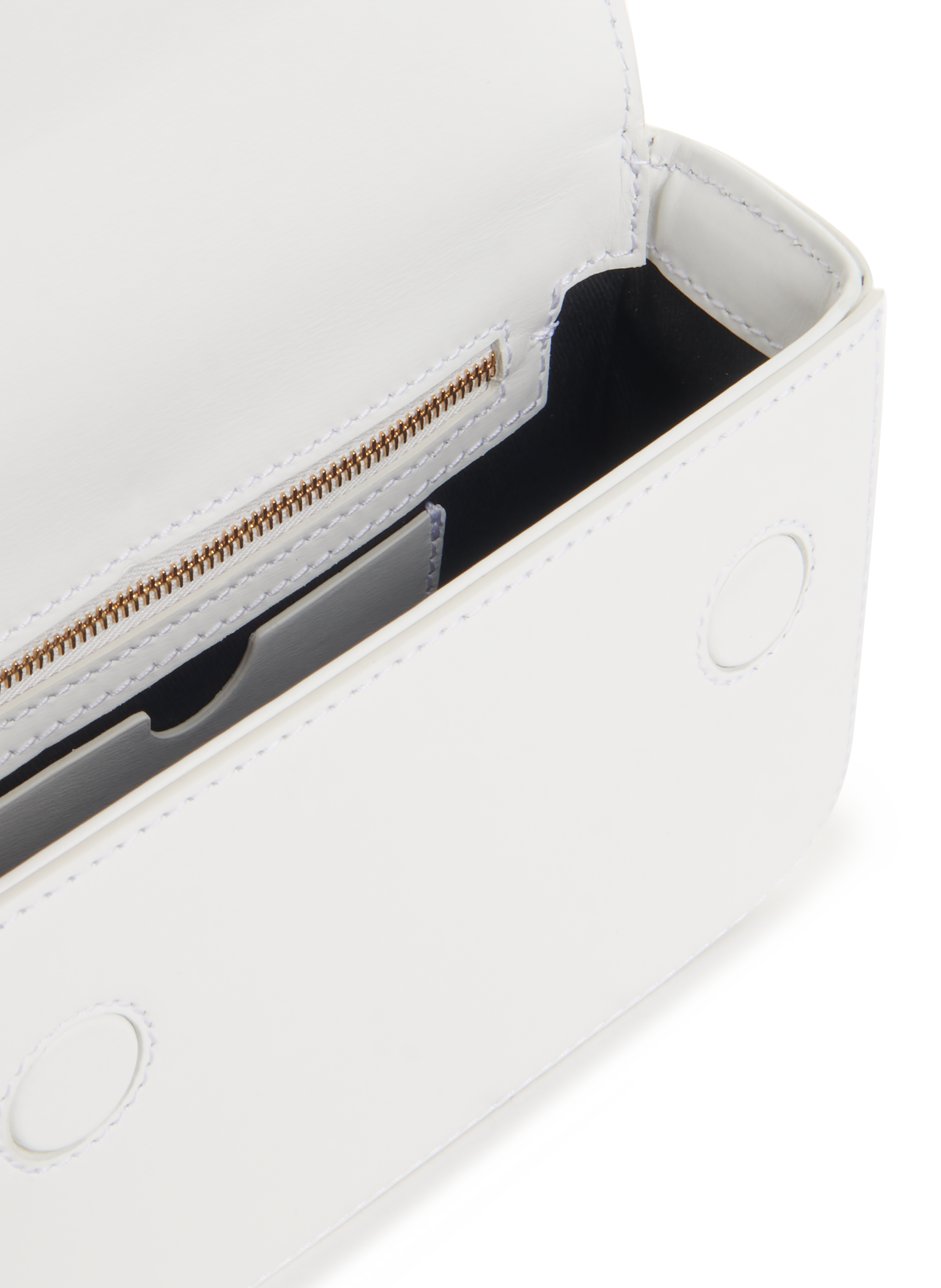 Sac à bandoulière Plain Binder en cuir OFF-WHITE Blanc