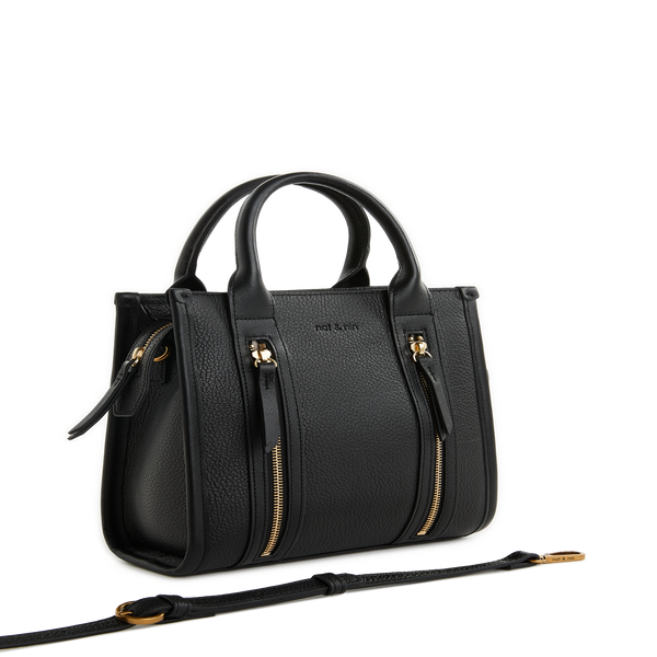 Nat & Nin Mini Opéra Leather Bag In Black