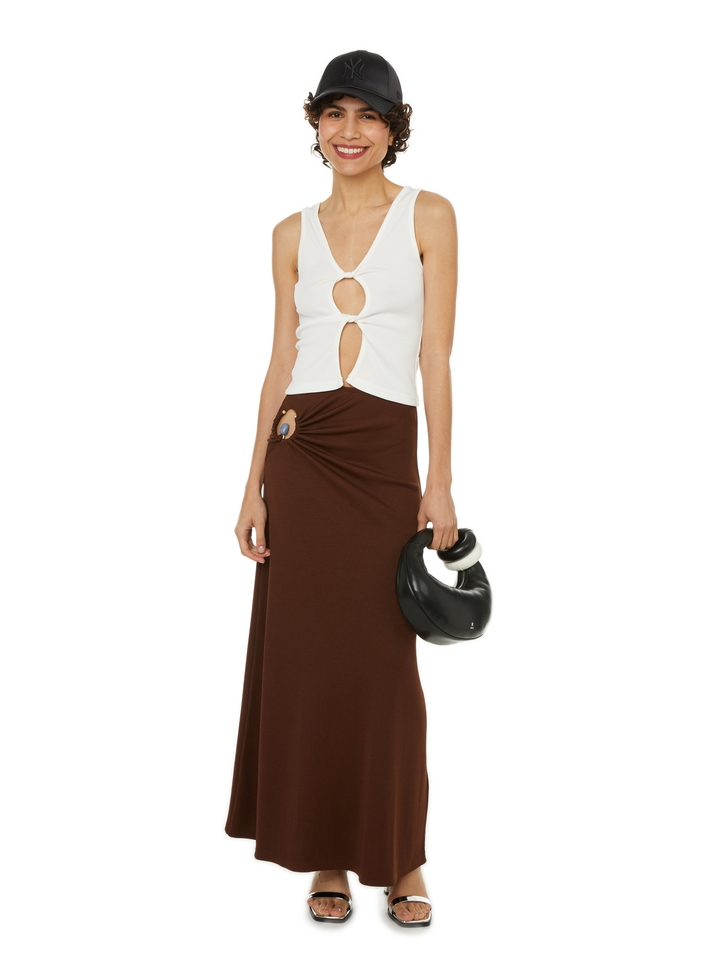 Top débardeur torsadé CHRISTOPHER ESBER Blanc