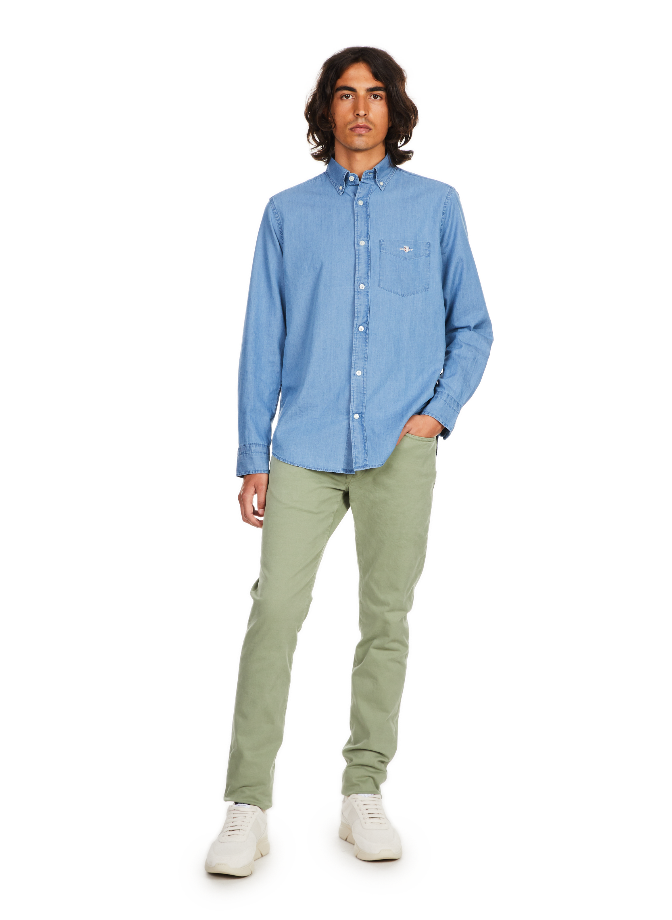 Chemise en coton GANT Bleu