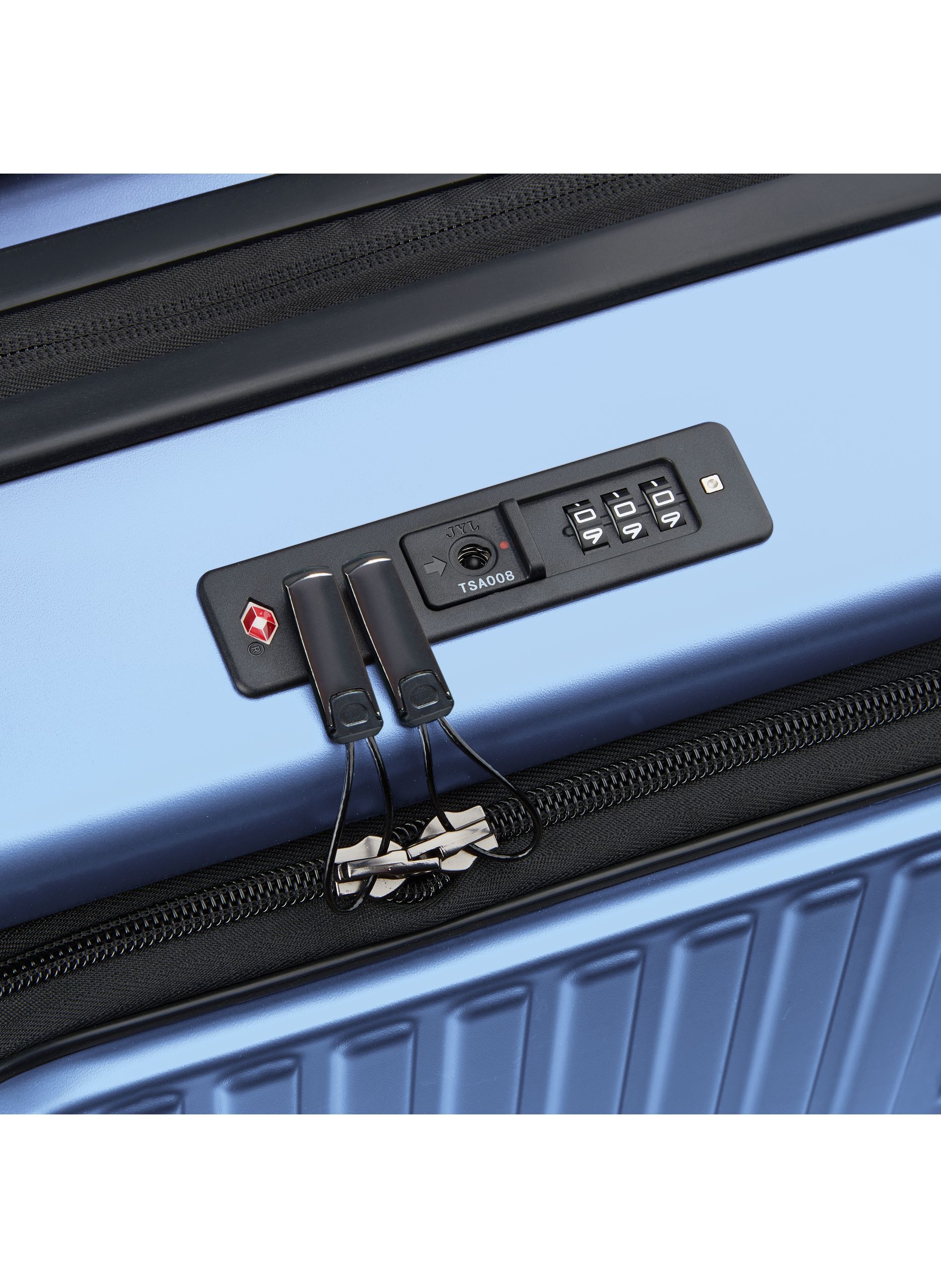 Valise cabine rigide taille s - securitime zip DELSEY PARIS Bleu