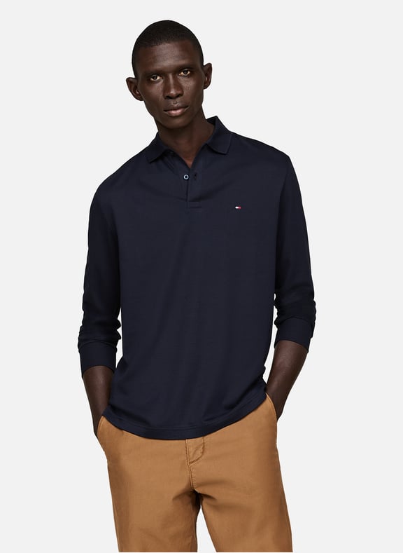Long sleeve polo shirt Blue by TOMMY HILFIGER TOMMY HILFIGER Long sleeve polo shirt Blue