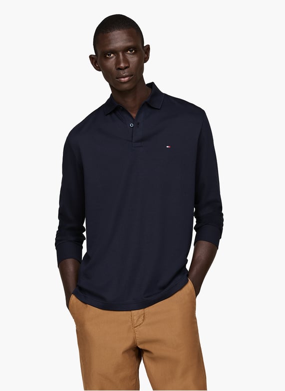 Long sleeve polo shirt Blue Tommy hilfiger - Men | Printemps.com Long sleeve polo shirt Blue Tommy hilfiger - Men | Printemps.com