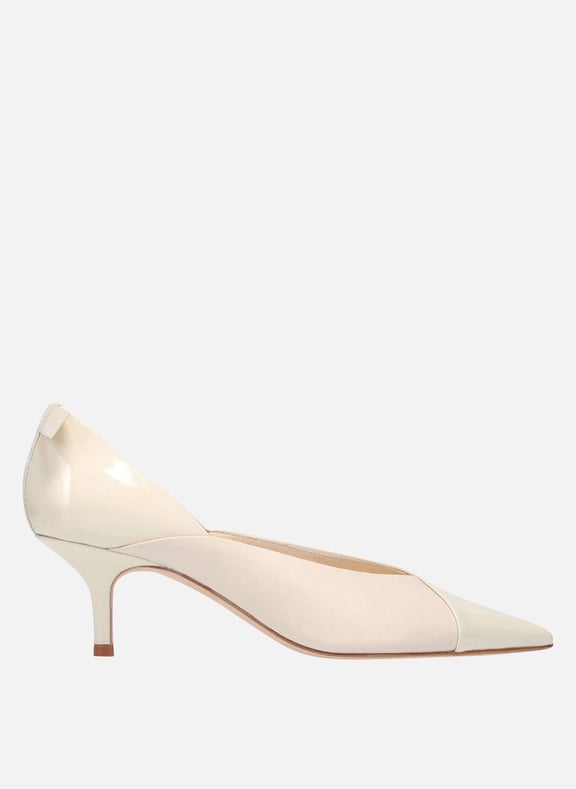 Escarpins à petit talon en cuir laurine Beige by REPETTO REPETTO Escarpins à petit talon en cuir laurine Beige