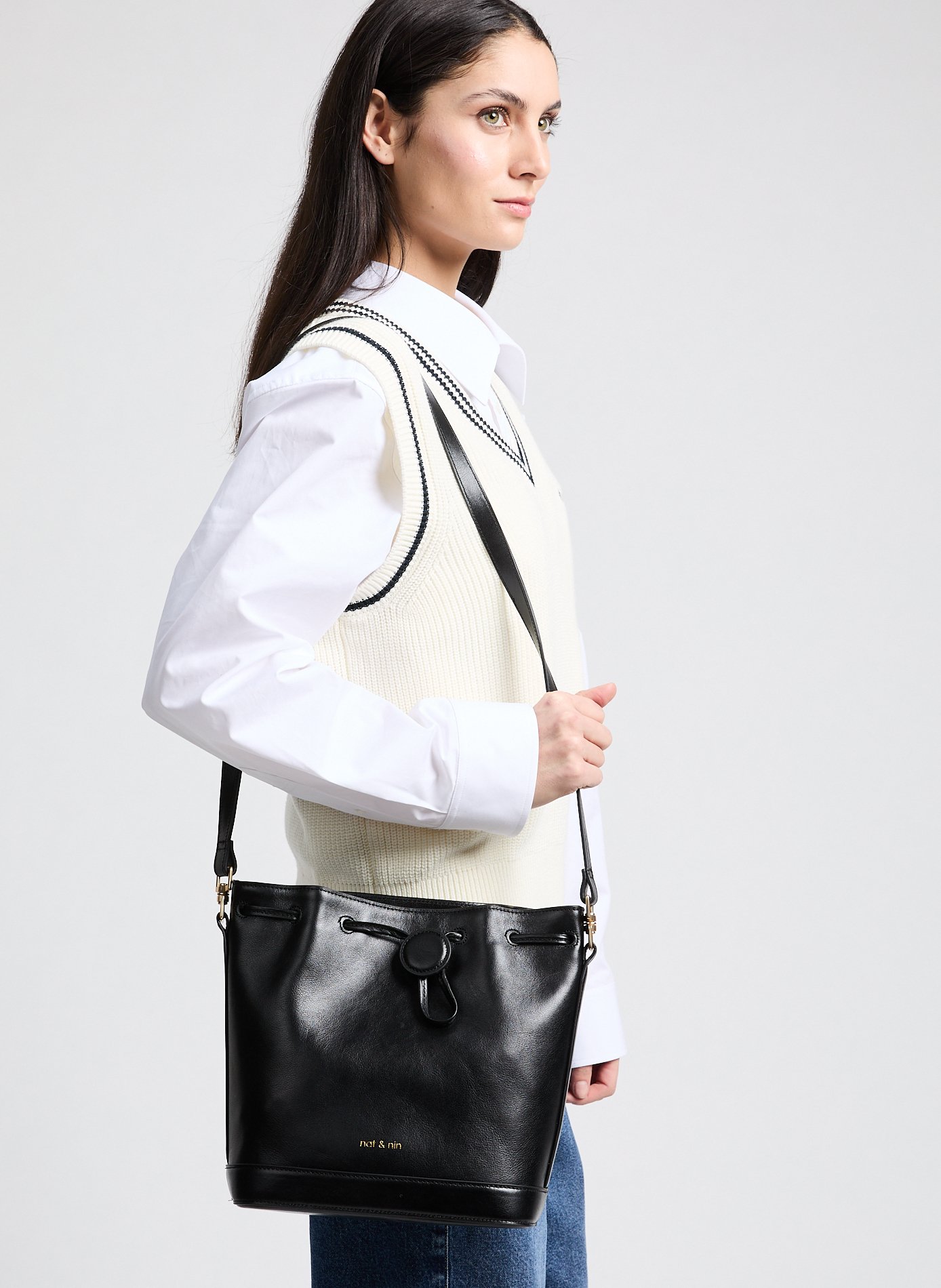 Norah bucket bag NAT & NIN Black