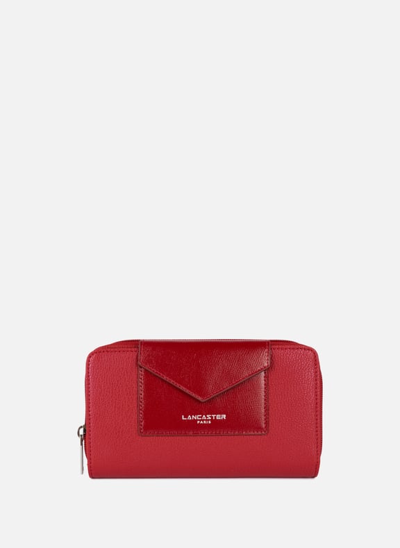 Back to back organizer wallet - Maya KBA Red by LANCASTER LANCASTER Back to back organizer wallet - Maya KBA Red