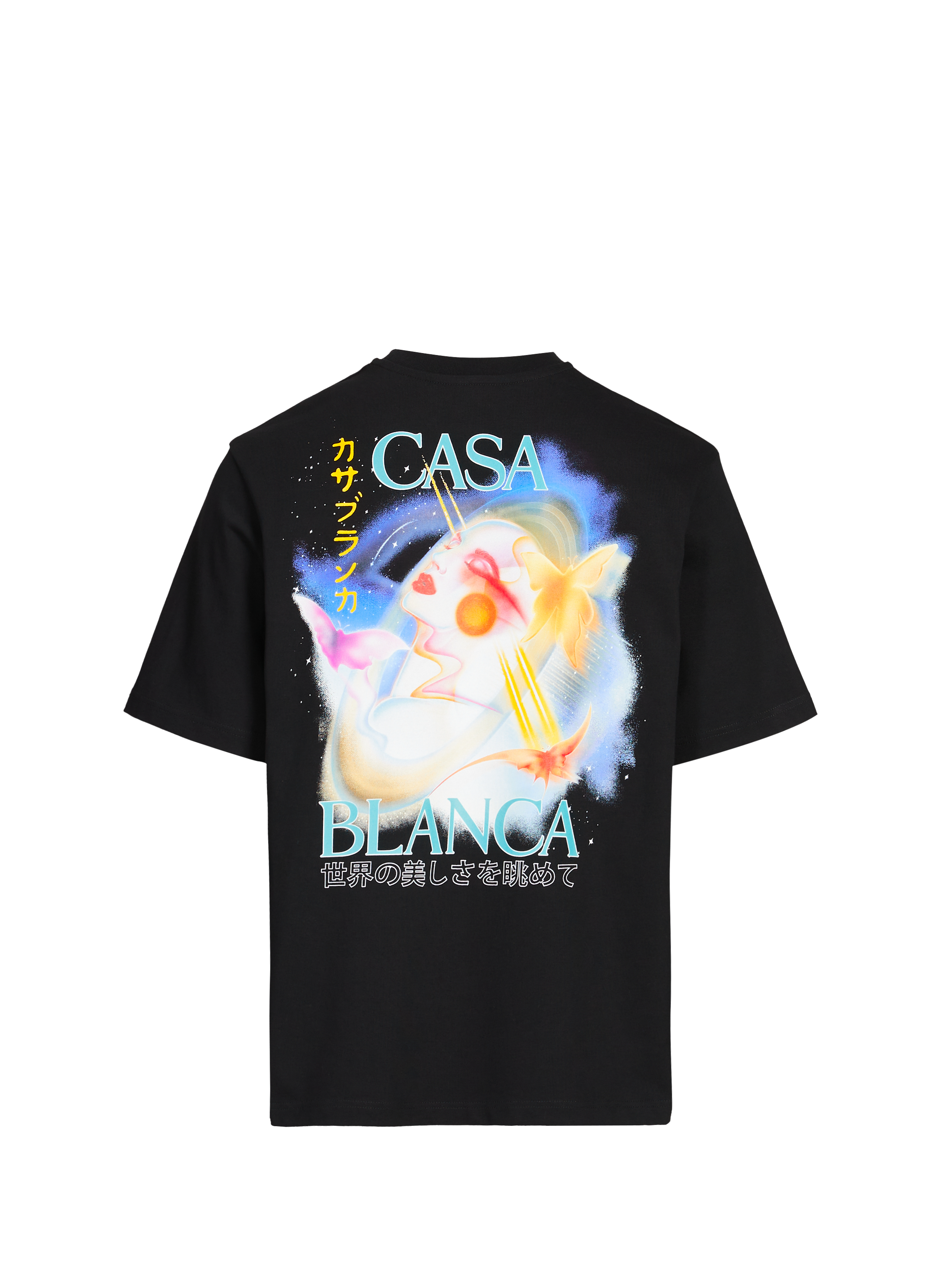 Cotton Galactic Connection T-shirt CASABLANCA PARIS Black