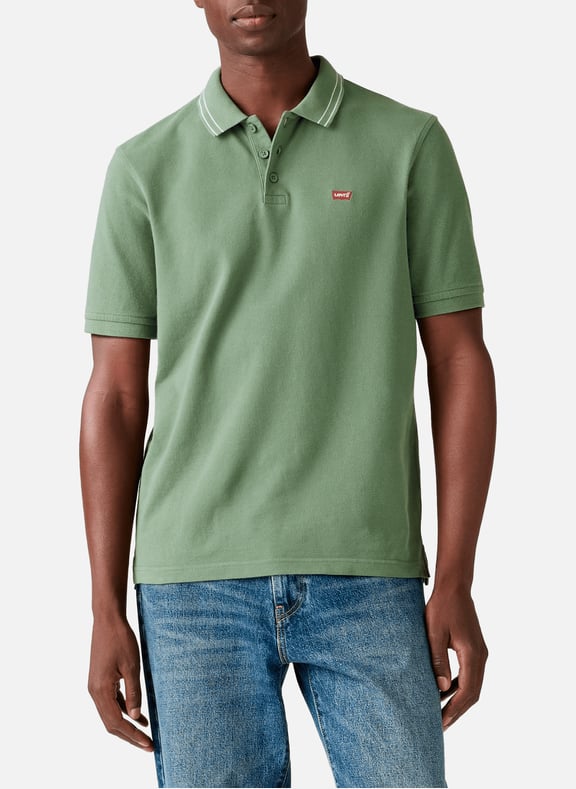 Polo uni piqué en coton Vert by LEVI'S LEVI'S Polo uni piqué en coton Vert