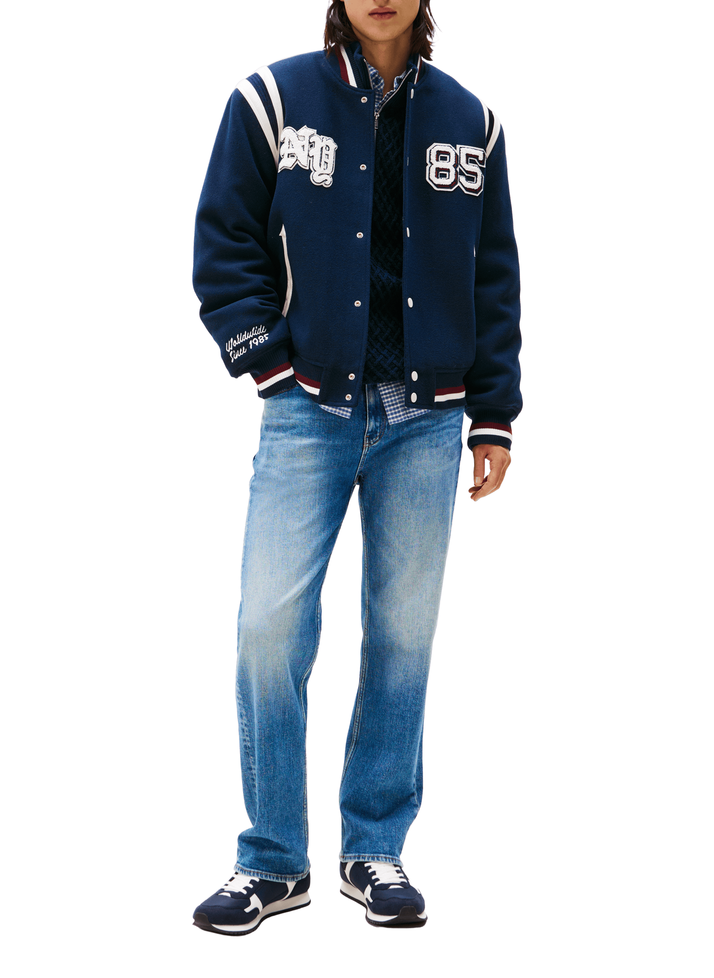 Multitexture sneakers TOMMY HILFIGER Blue