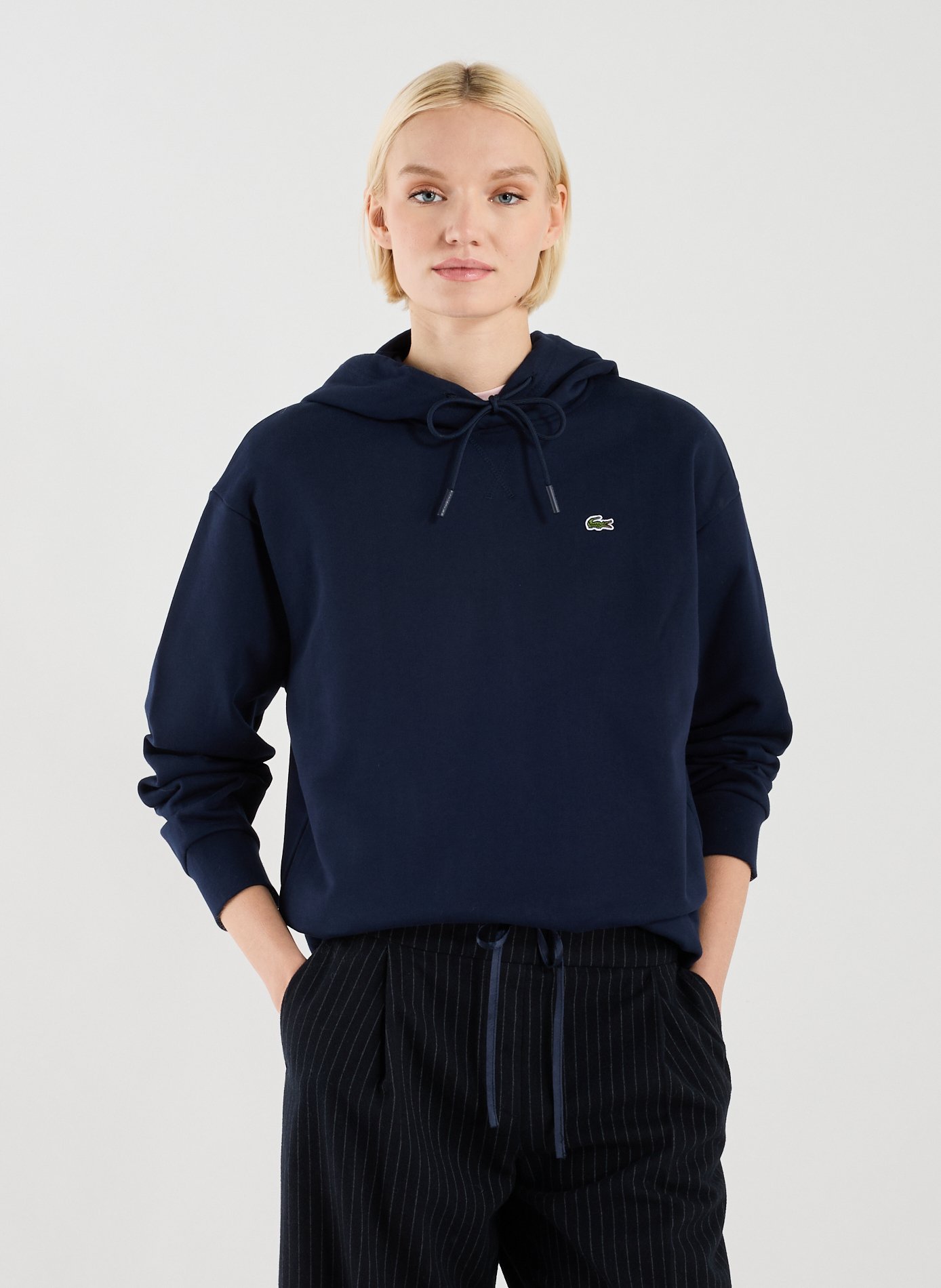 LACOSTE Hoodie en coton  Bleu