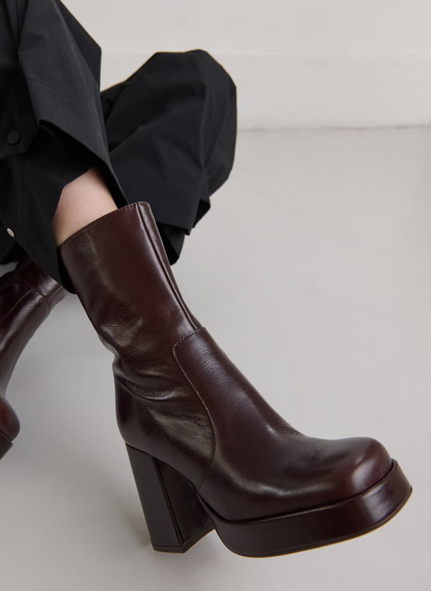 Bottines à talons en cuir vieilli ben JONAK Marron