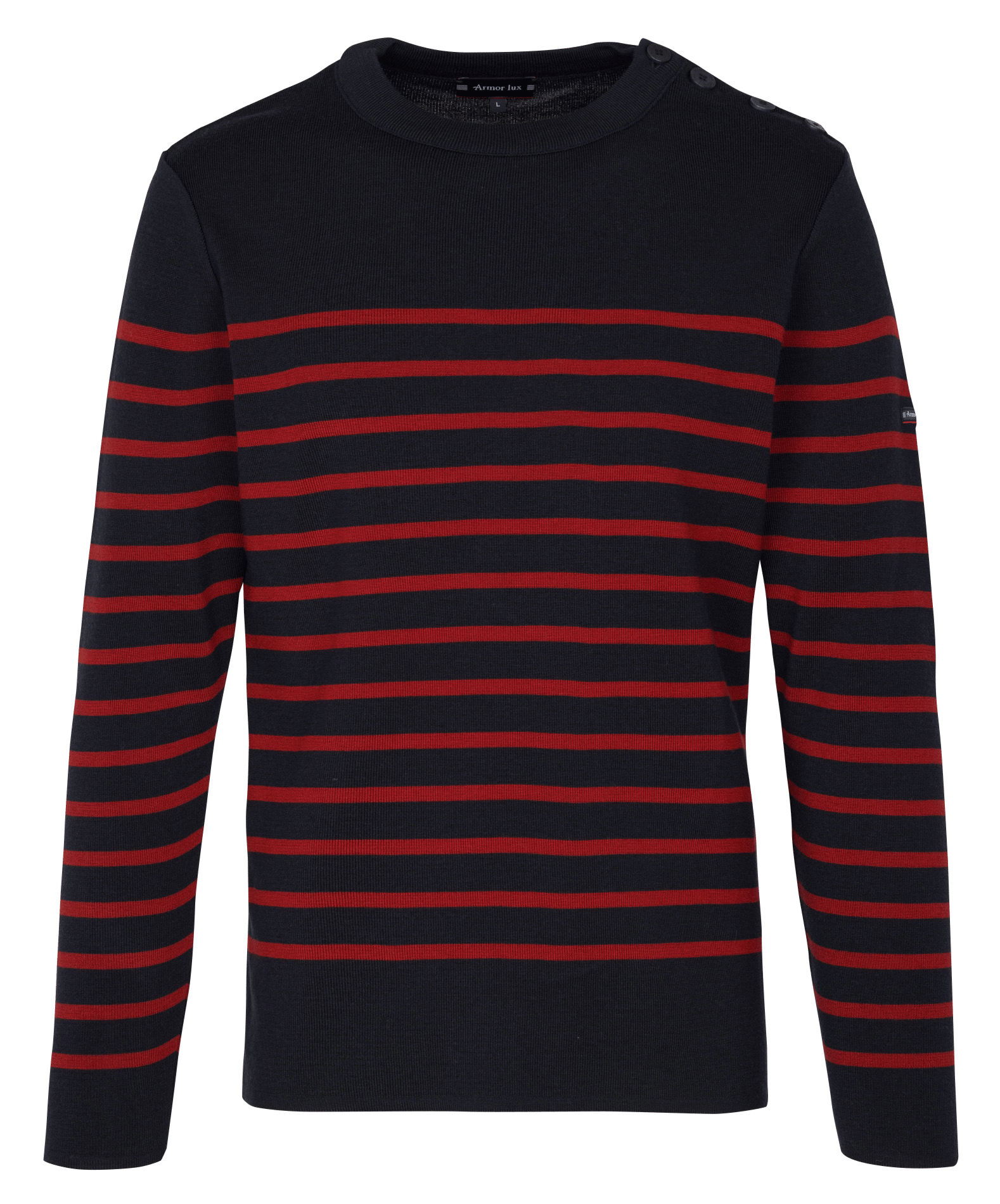 Pull col rond regular fit en laine goulenez ARMOR-LUX Bleu