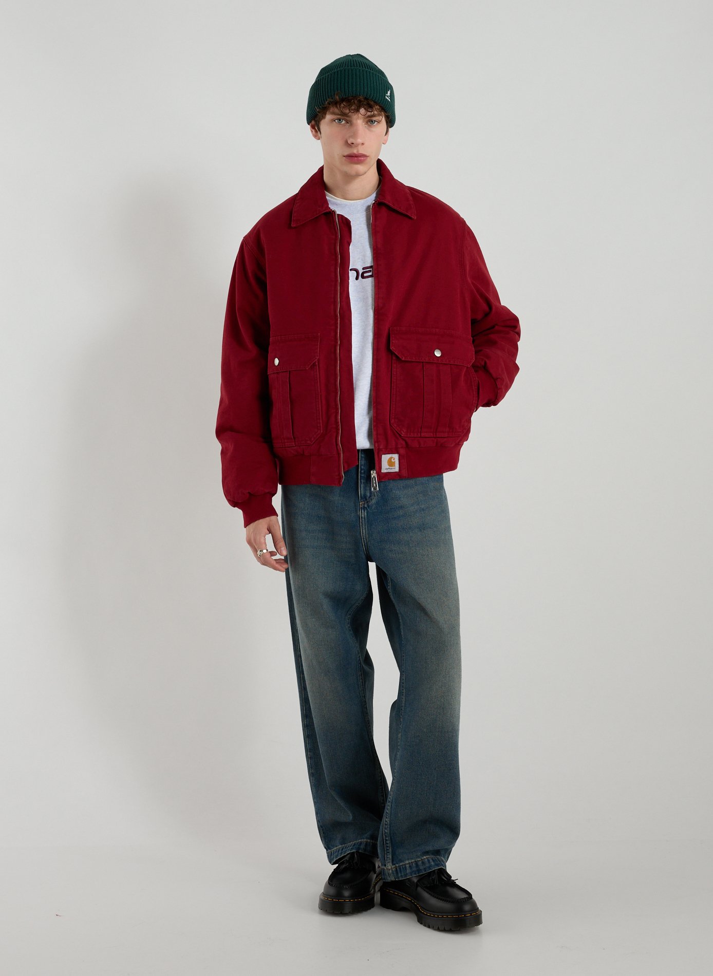 Stanton Scarlet cotton denim jacket CARHARTT WIP Red