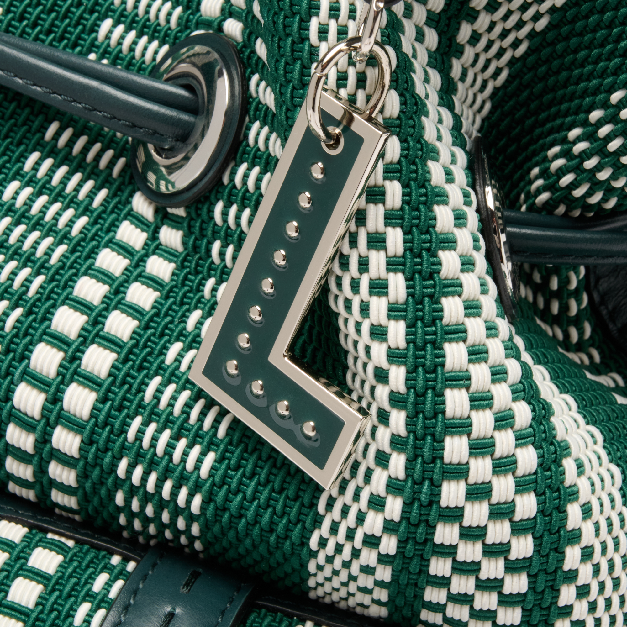 Sac seau m premier flirt de lancel en coton LANCEL Vert