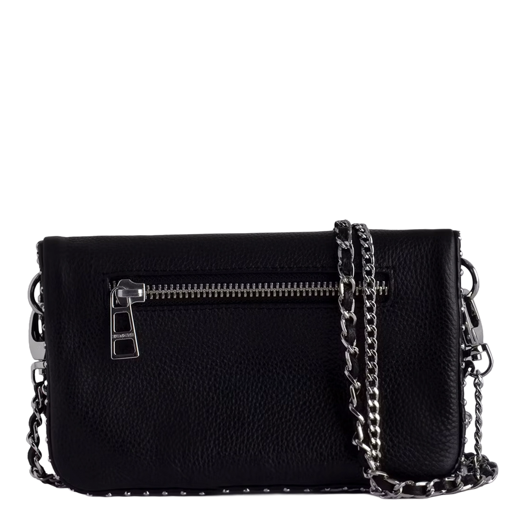 Pochette en cuir grainé rock nano ZADIG&VOLTAIRE Noir