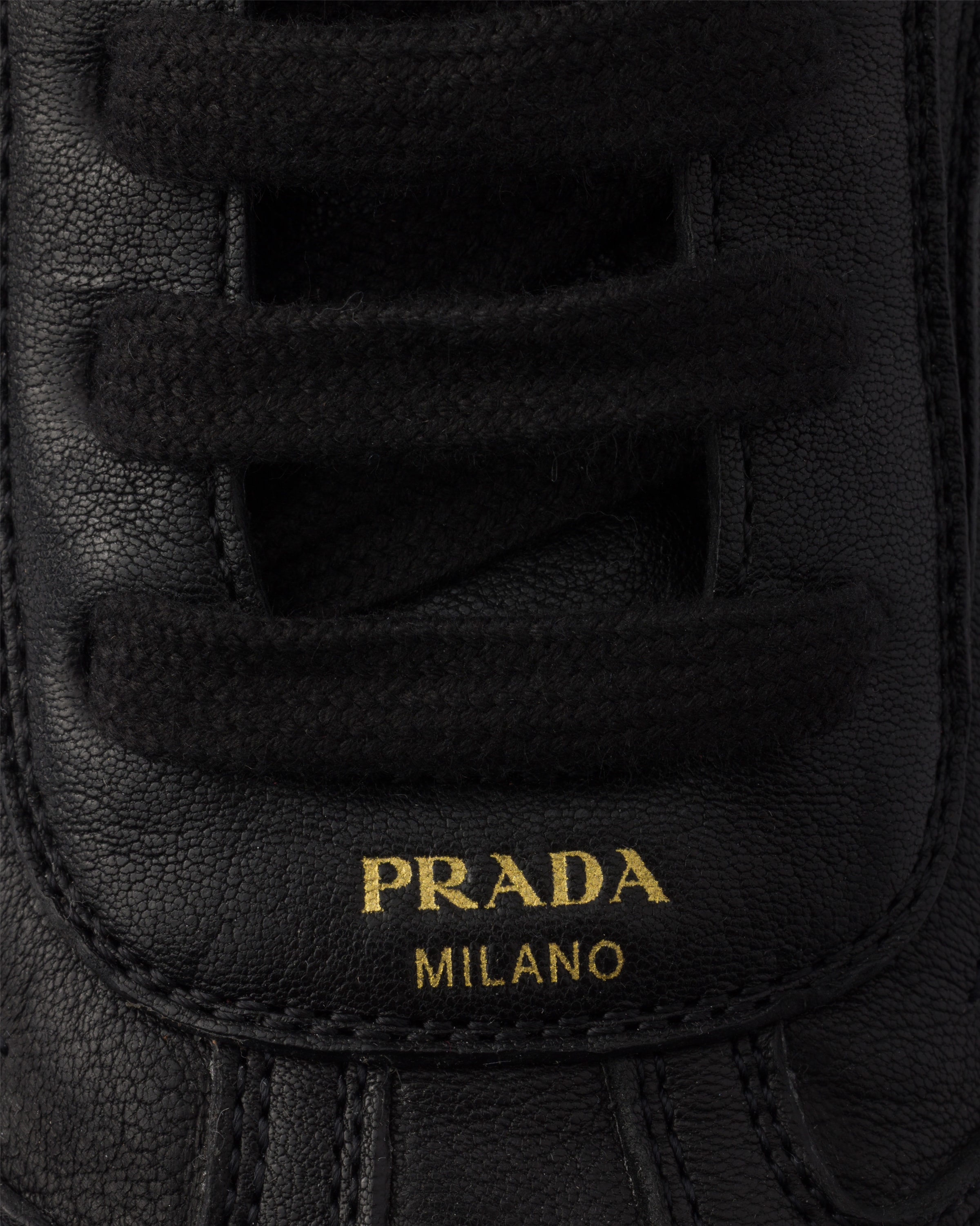 Baskets en cuir nappa montecarlo re-edition 2005 PRADA Noir