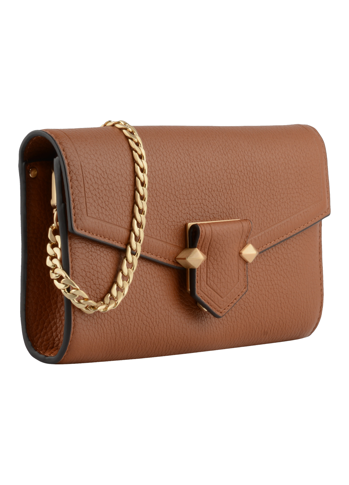Sèvres | pochette en cuir de vachette POURCHET Marron