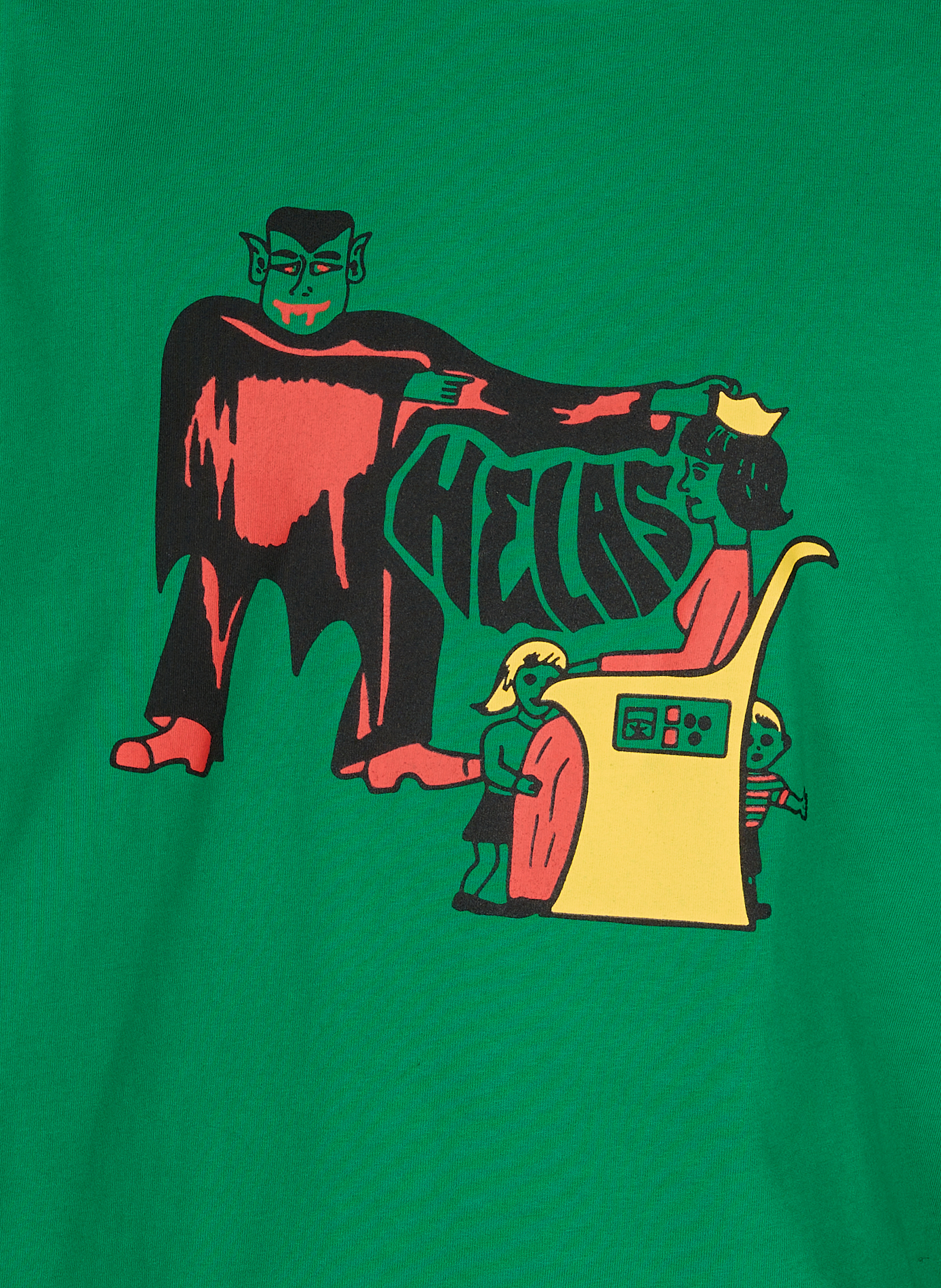 Straight Vampire cotton T-shirt HELAS CAPS Green