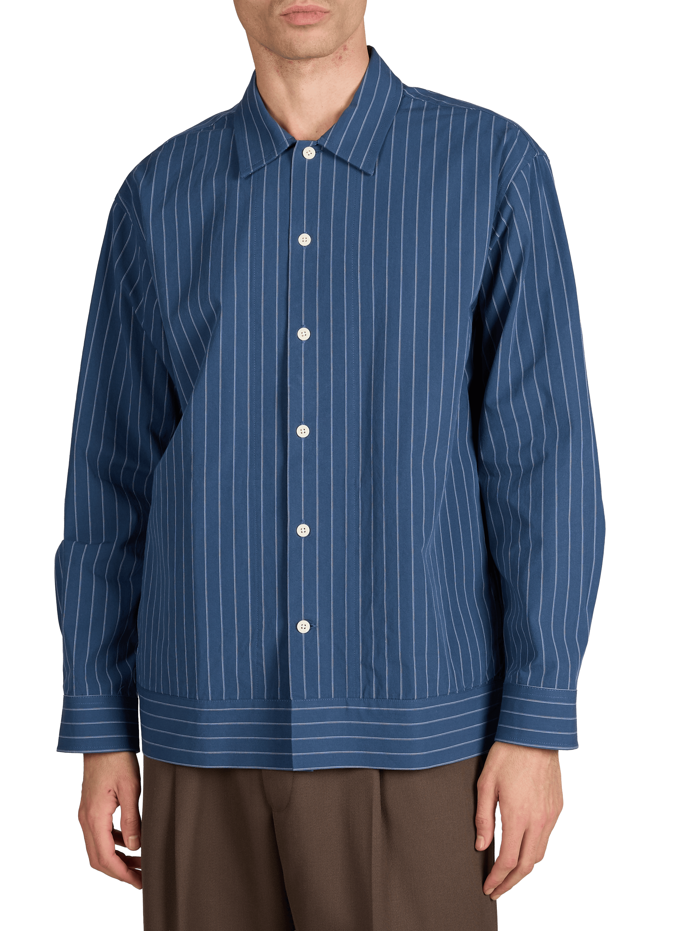 Striped cotton Shirt NN.07 Blue