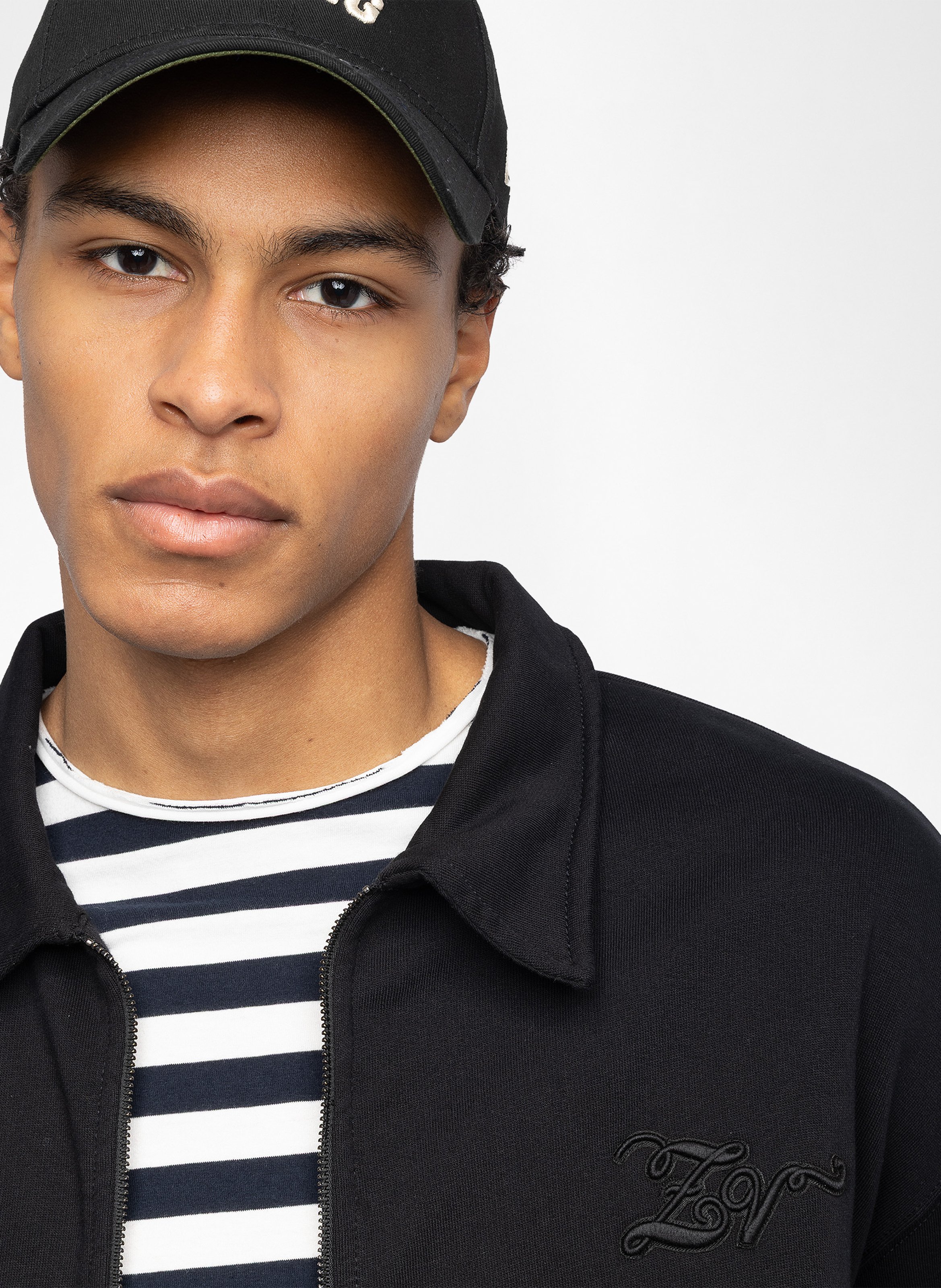 Sweat droit col classique en coton moyaz ZADIG&VOLTAIRE Noir