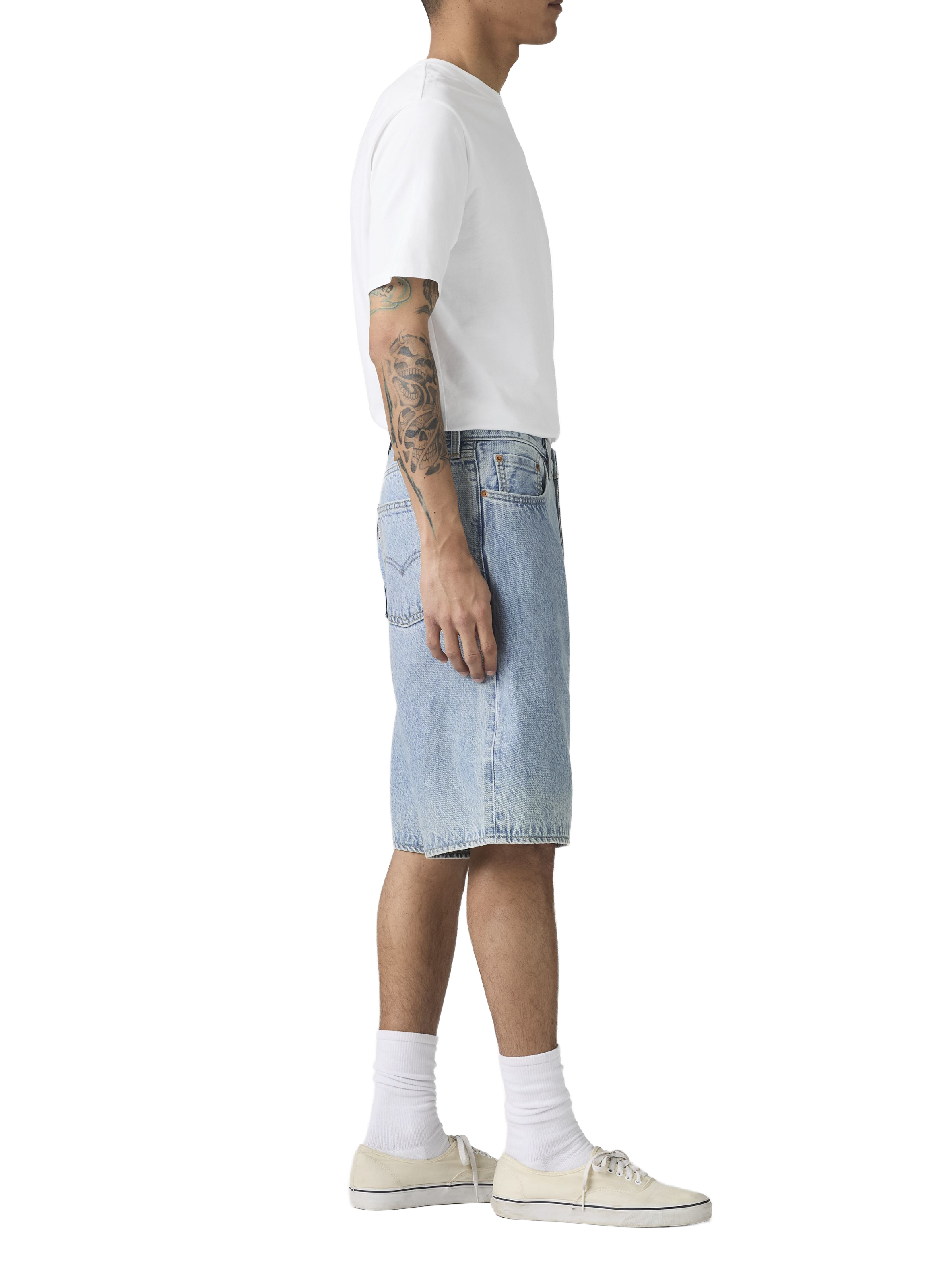 Bermuda droit en denim de coton LEVI'S Bleu