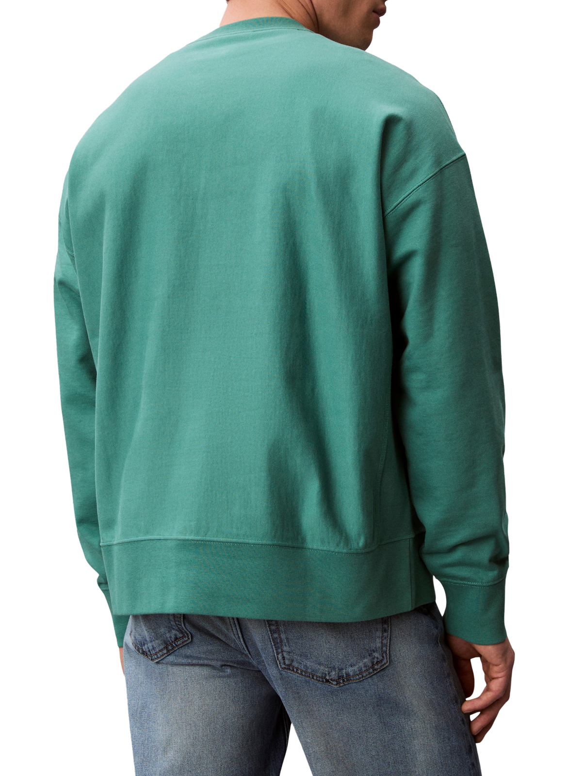 Oversized cotton terry sweatshirt CALVIN KLEIN Green