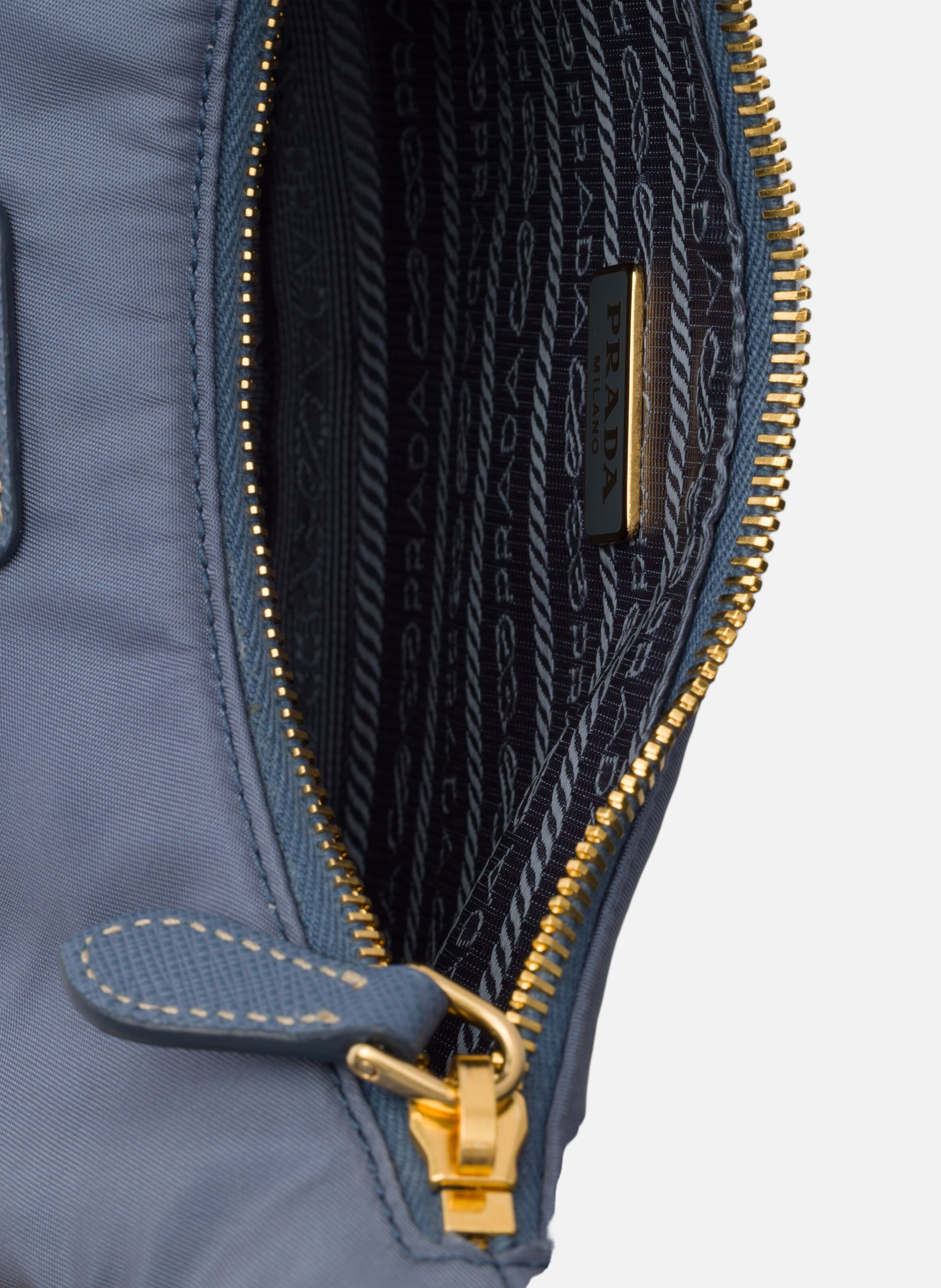 Sac prada re-edition 2005 en re-nylon PRADA Bleu