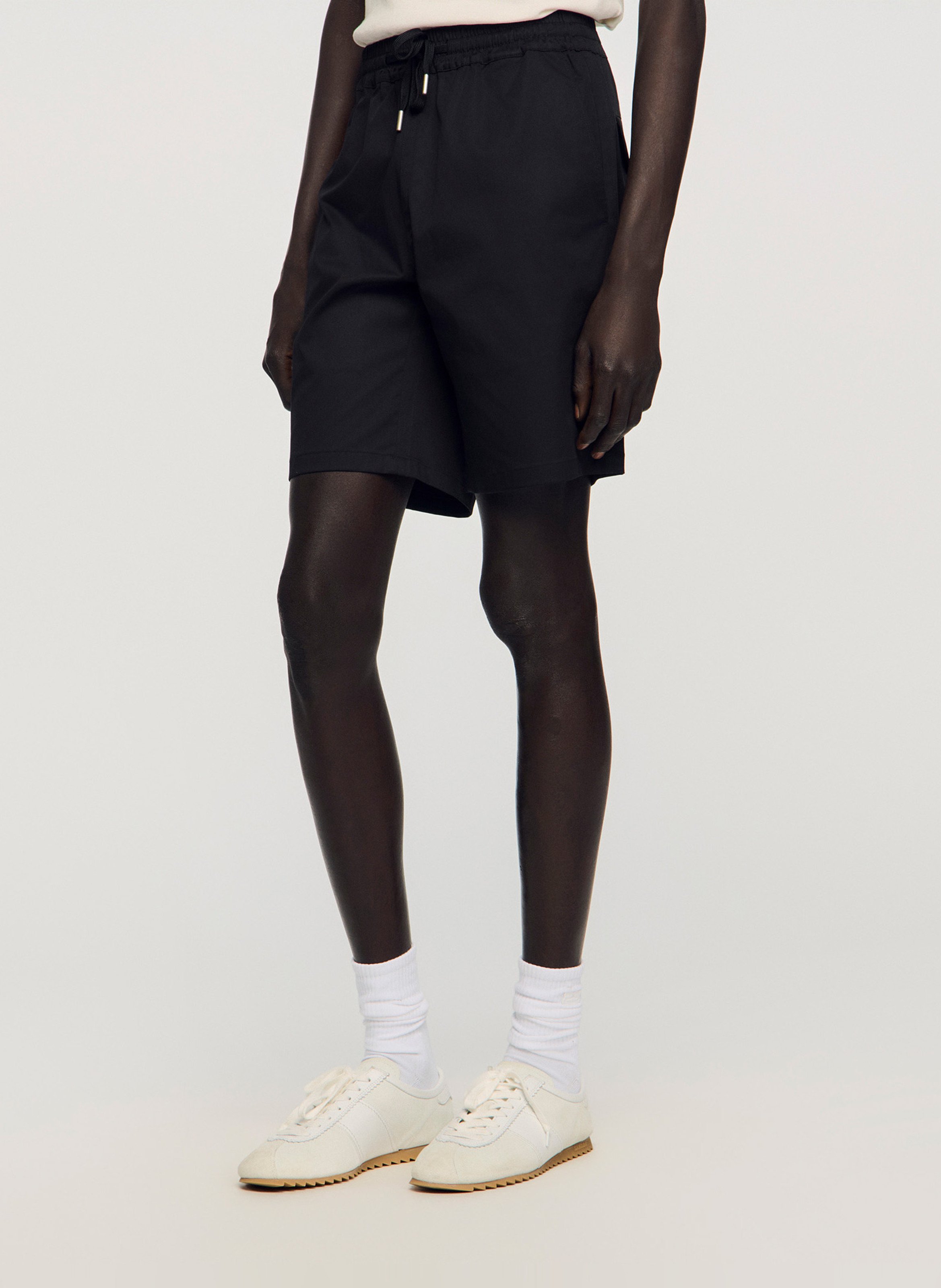 Short regular-fit en coton mélangé SANDRO Noir