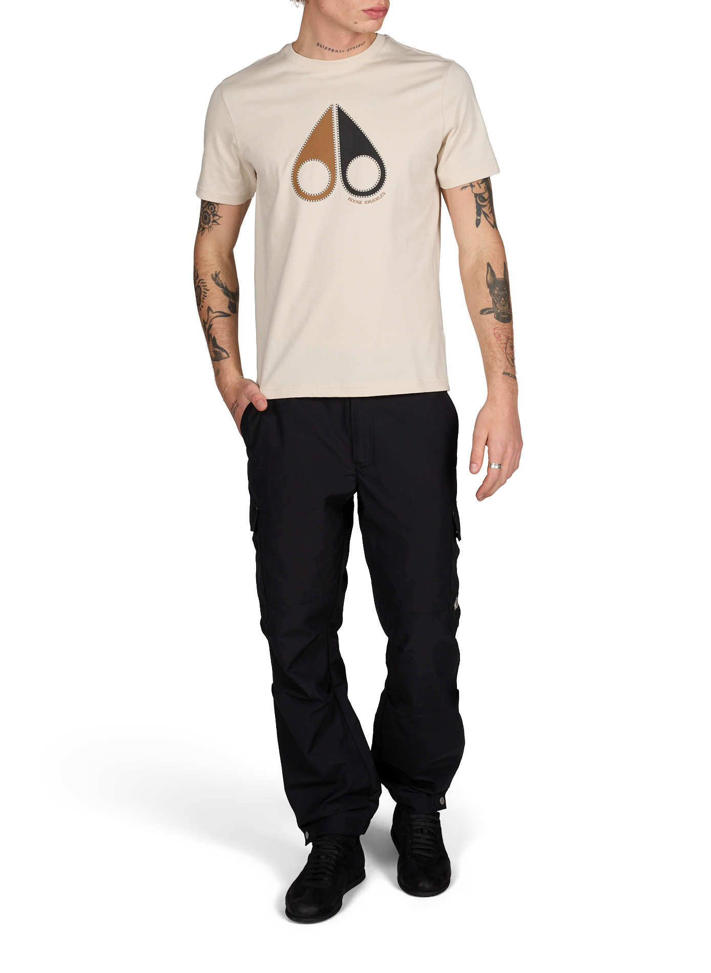 Pantalon cargo uni MOOSE KNUCKLES Noir