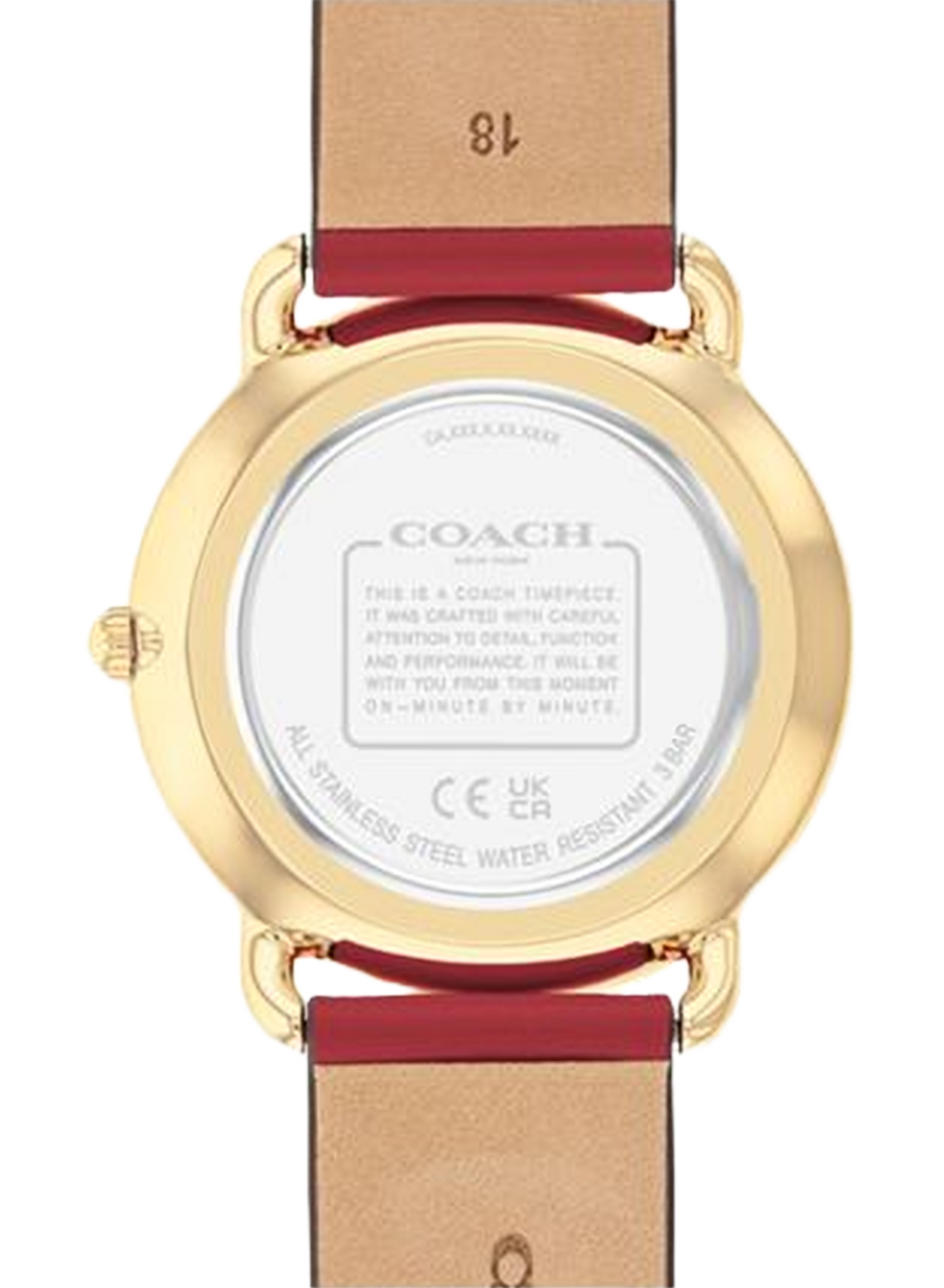 Montre quartz Elliot en cuir COACH MONTRES Rouge