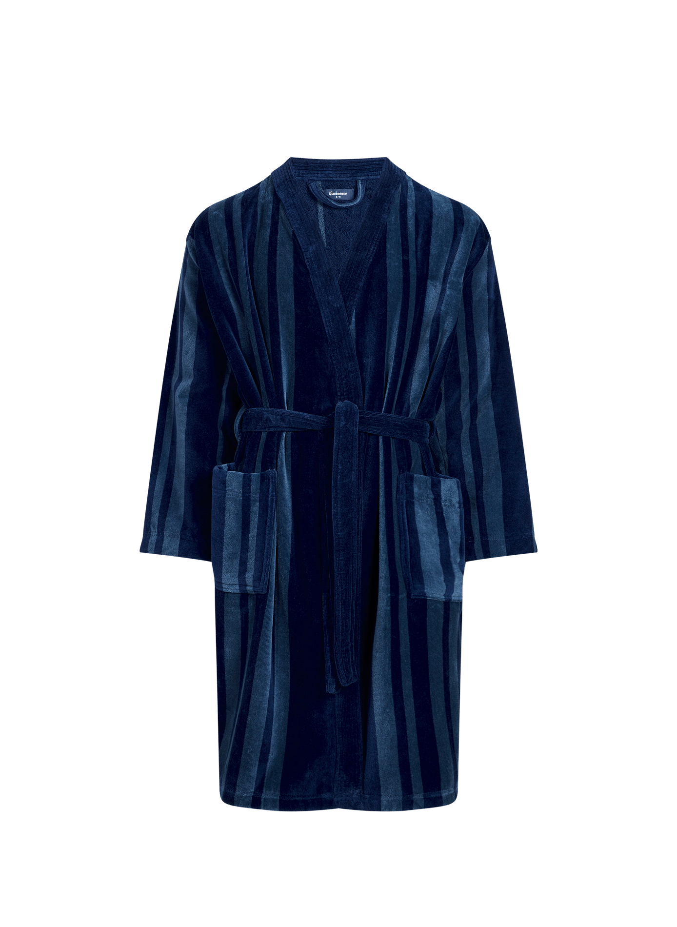 Cotton Striped Bathrobe EMINENCE Blue