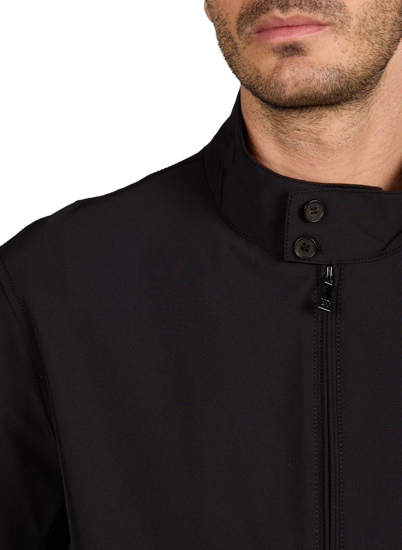 Blouson droit à col montant ARMANI EXCHANGE Noir