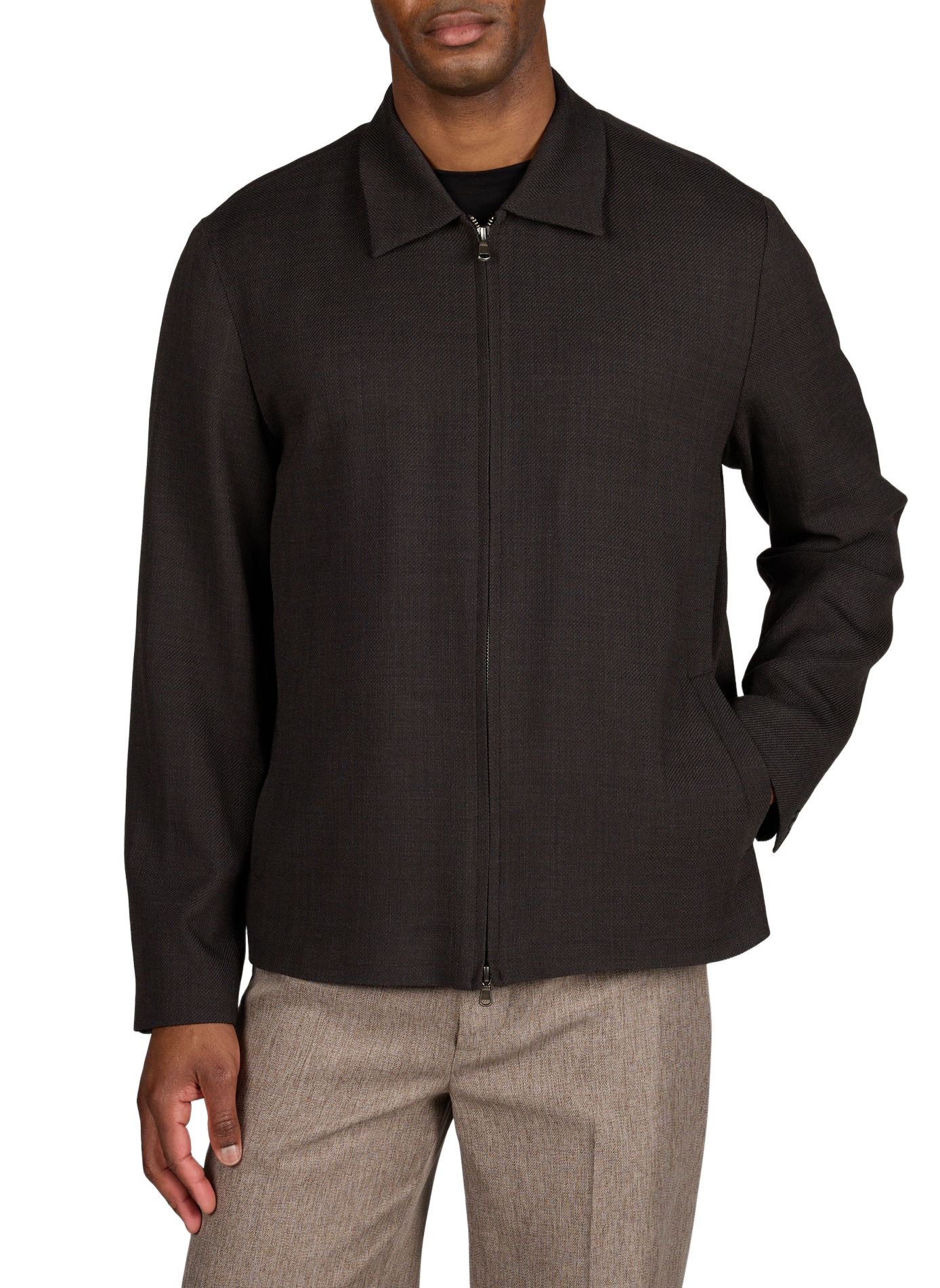 Lightweight wool jacket SUNSPEL Brown