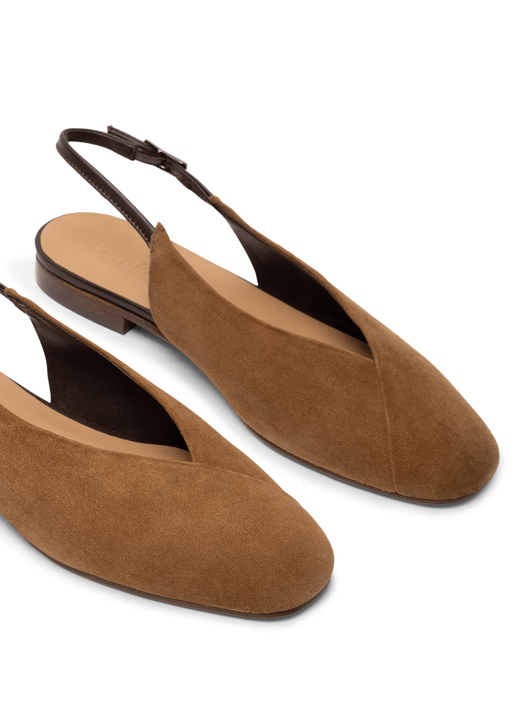 Ballerines donata en chevre velours PARALLELE Marron