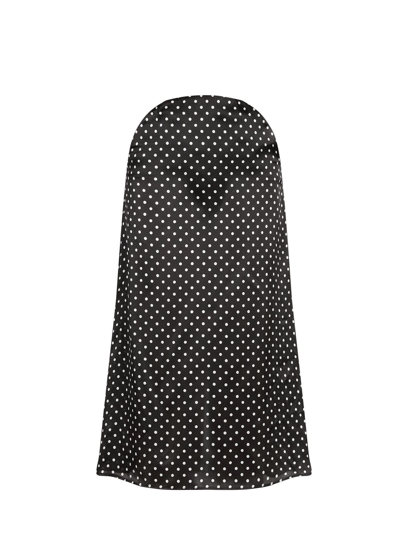 Echancrée polka dot skirt with adjustable silk slip JEAN PAUL GAULTIER Black