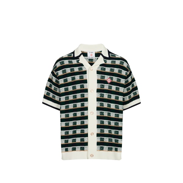 Chemise en maille à motif en coton Chemise en maille à motif en coton