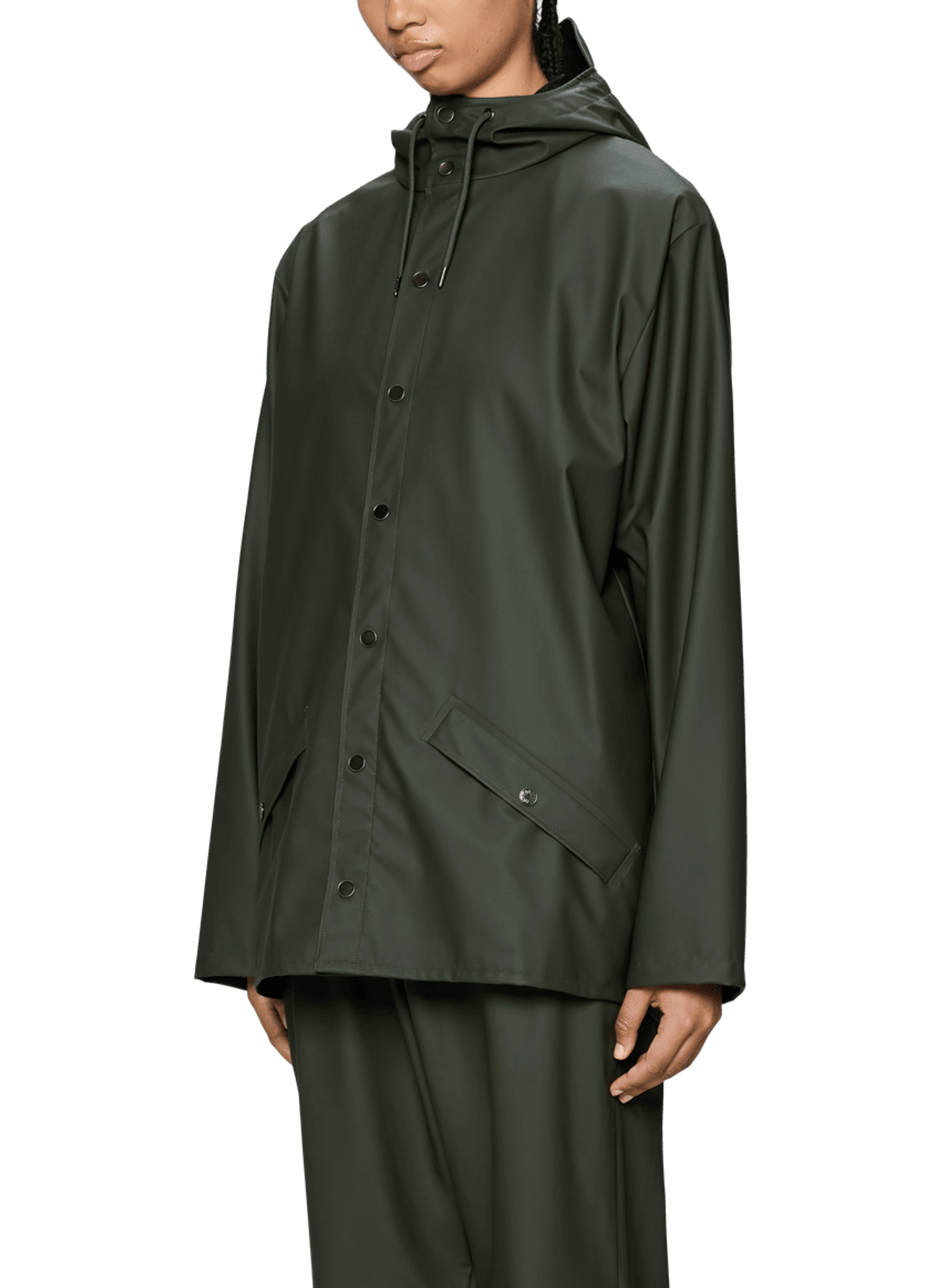 Hooded raincoat RAINS Green