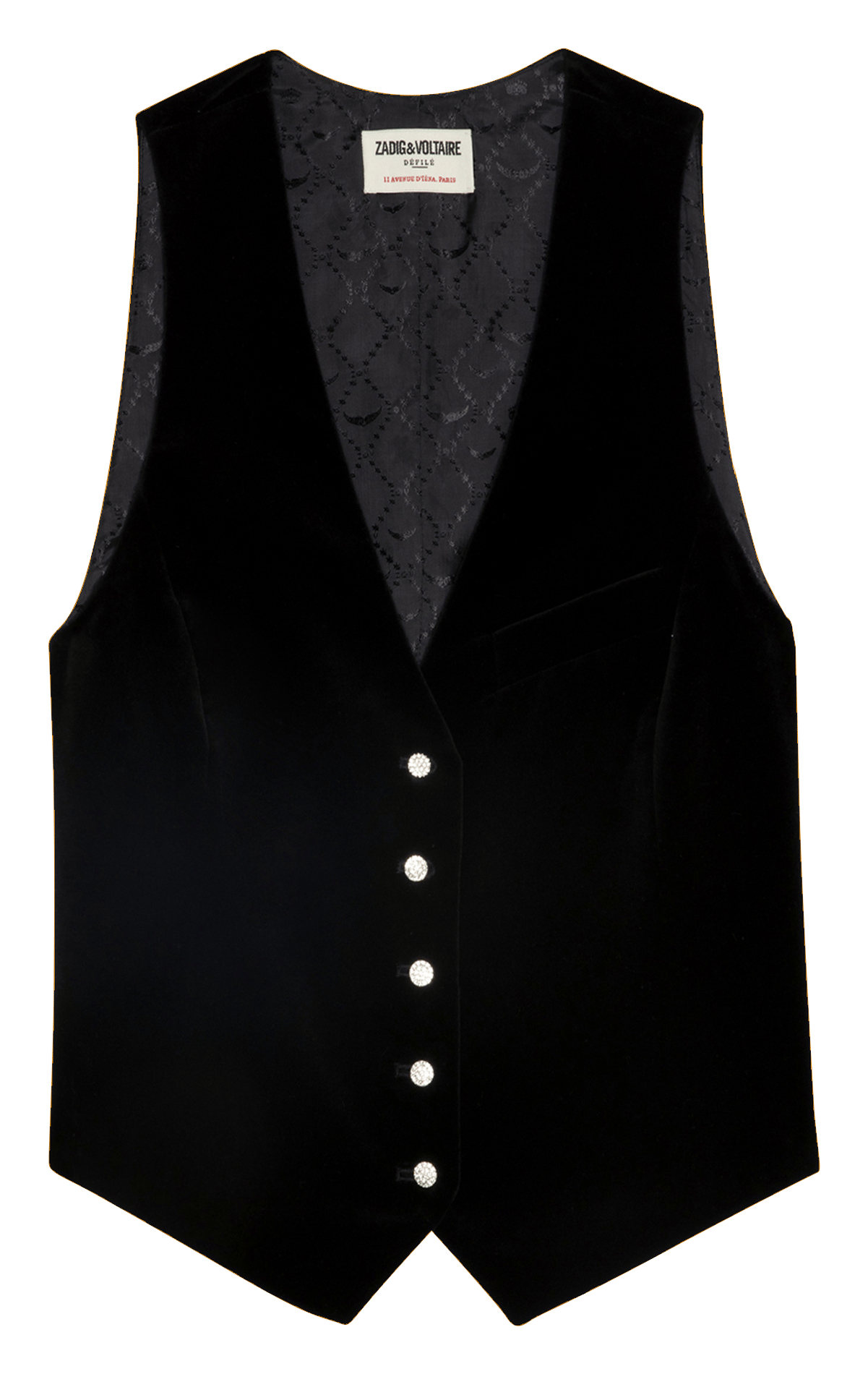 Gilet de tailleur en coton ZADIG&VOLTAIRE Noir