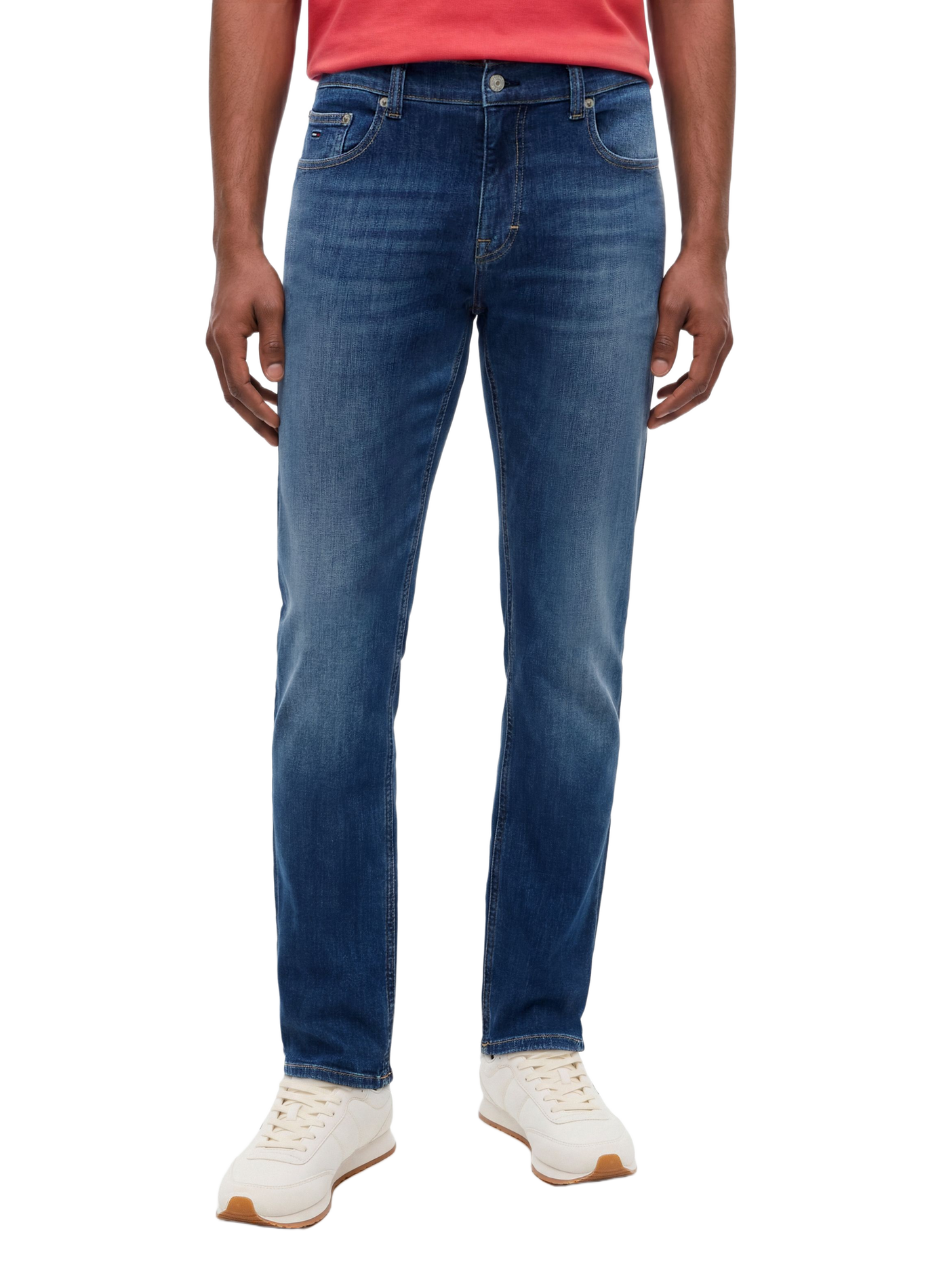 Washed straight-fit jeans TOMMY HILFIGER Blue