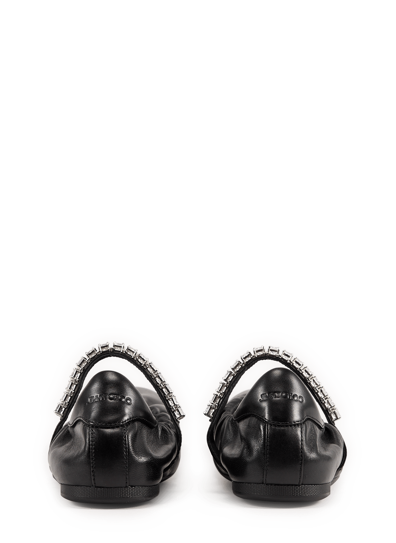 Ballerines en cuir JIMMY CHOO Noir