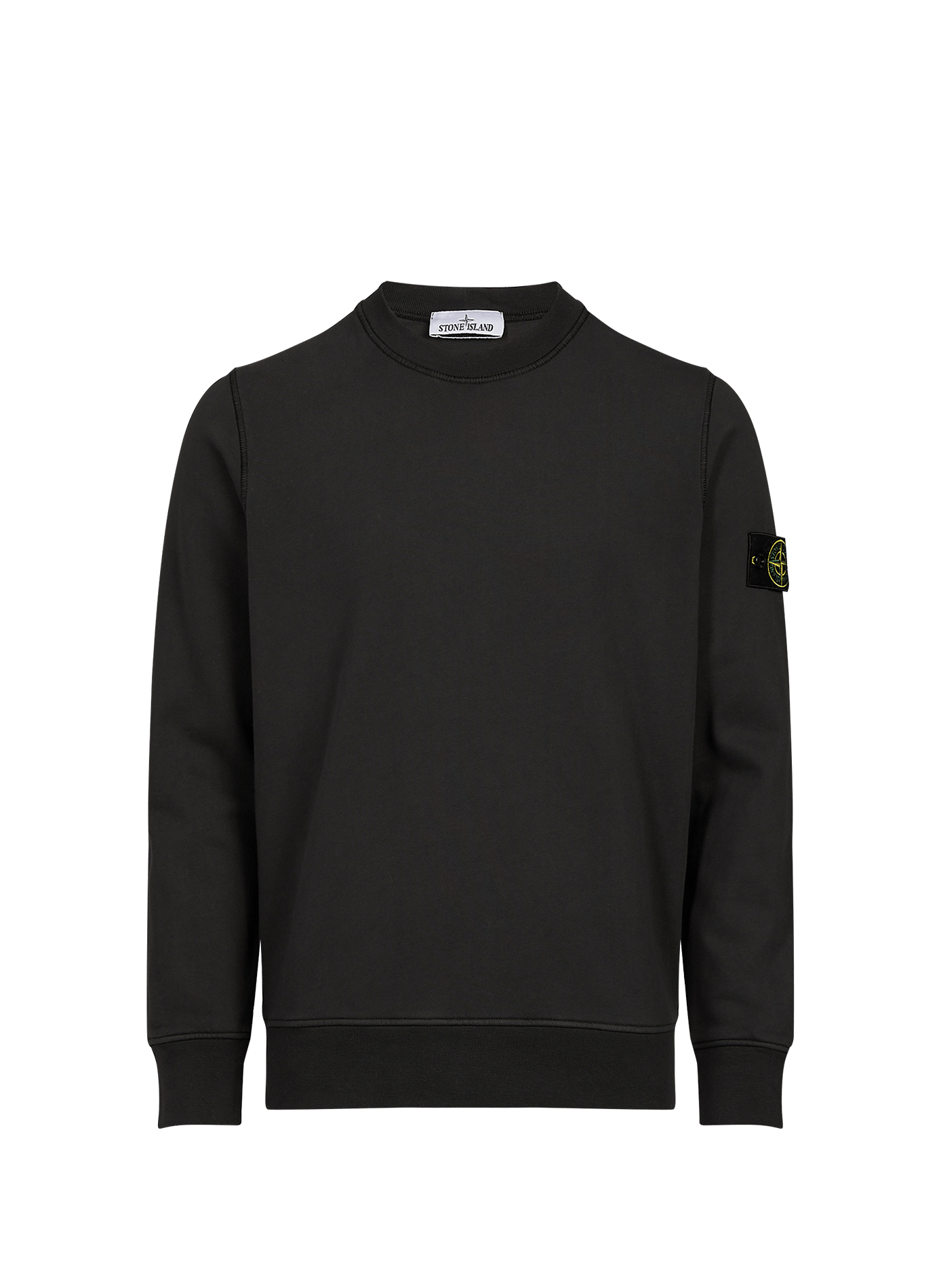 Gerader Rundhalsausschnitt-Pullover in Uni STONE ISLAND Grau