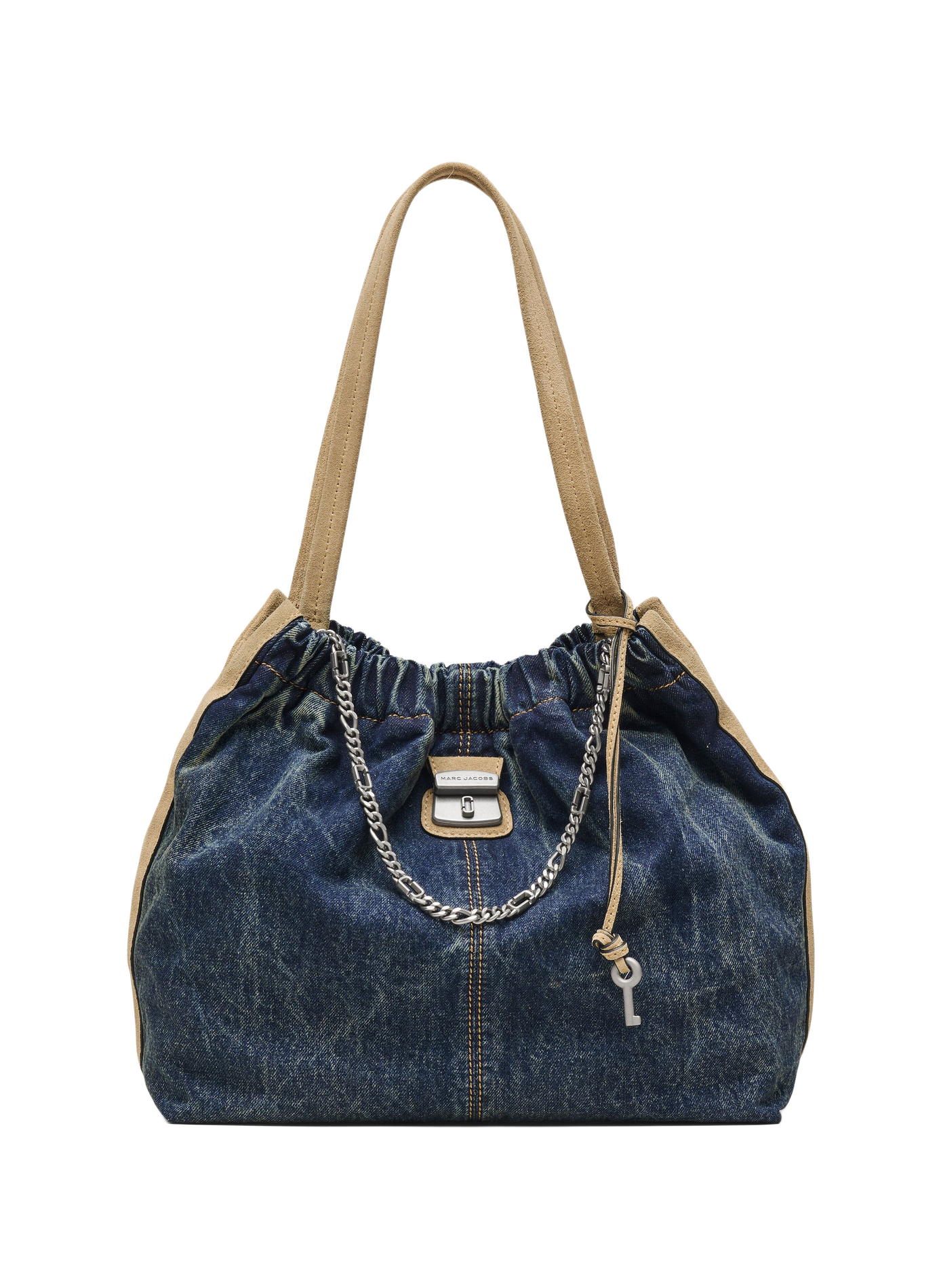 Tasche aus Denim-Wildleder Cristina Tote aus Baumwolle MARC JACOBS Blau