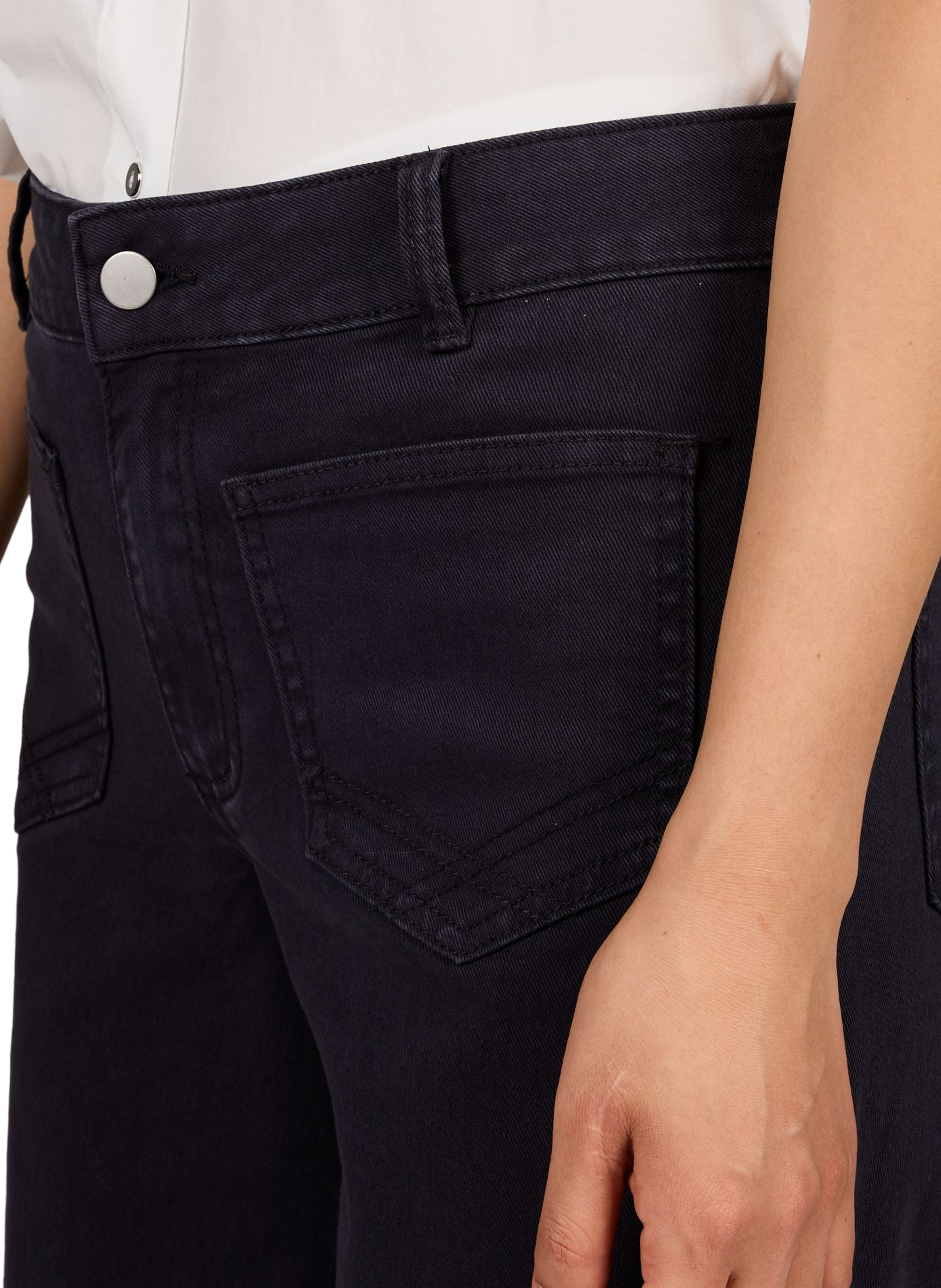 Weite Jeans aus Baumwollmischgewebe VILA Schwarz