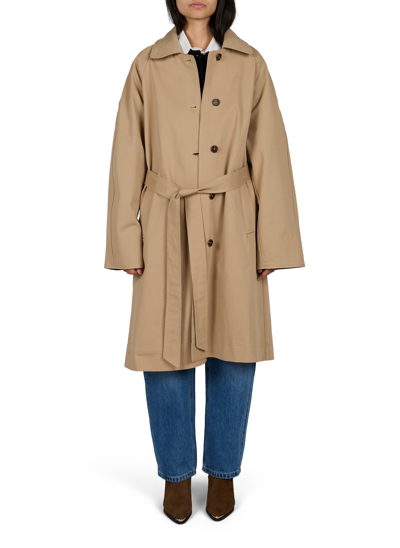 Mid-length cotton trench coat ARTLOVE Beige