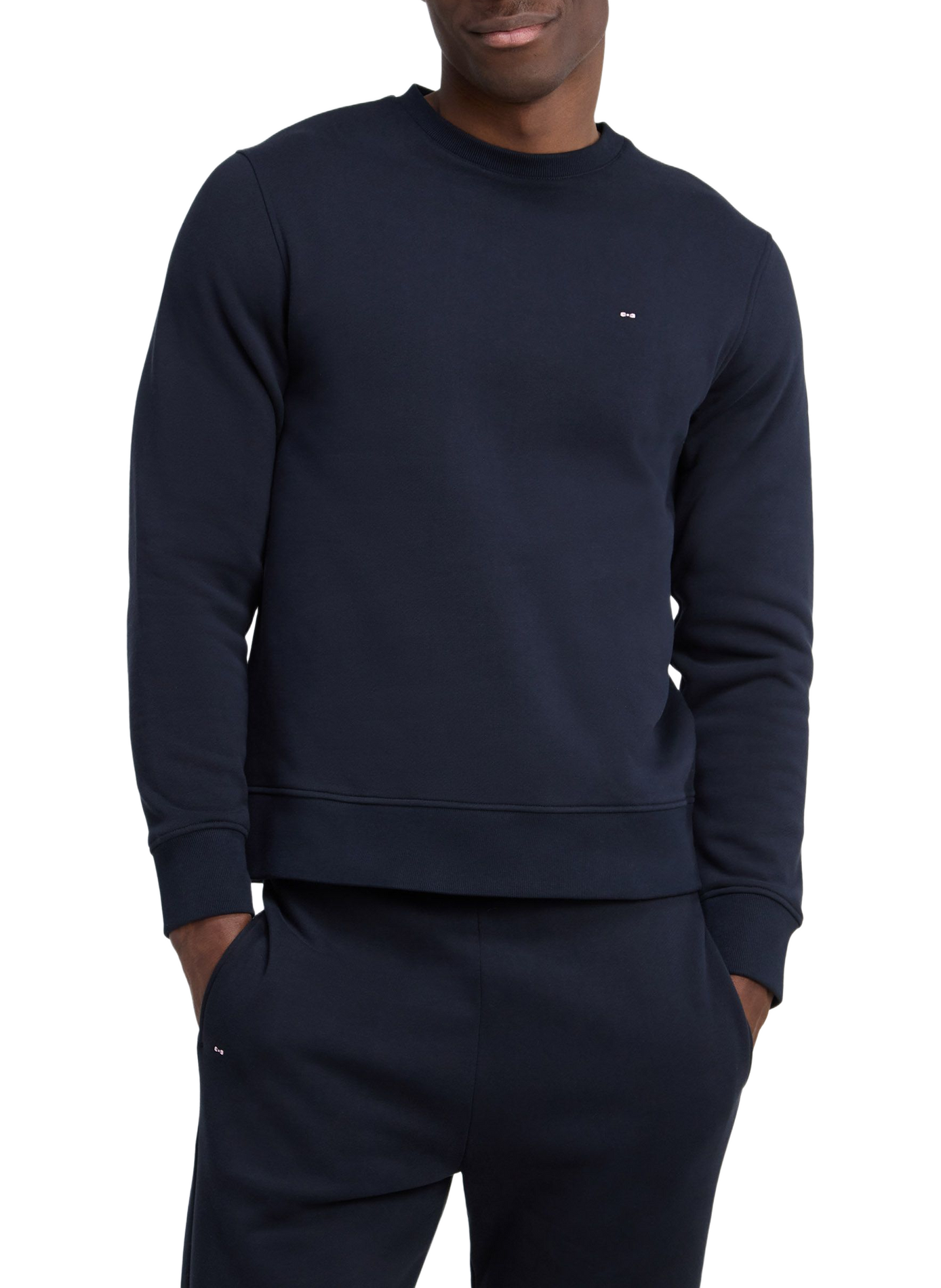Sweat col rond en coton EDEN PARK Blauw